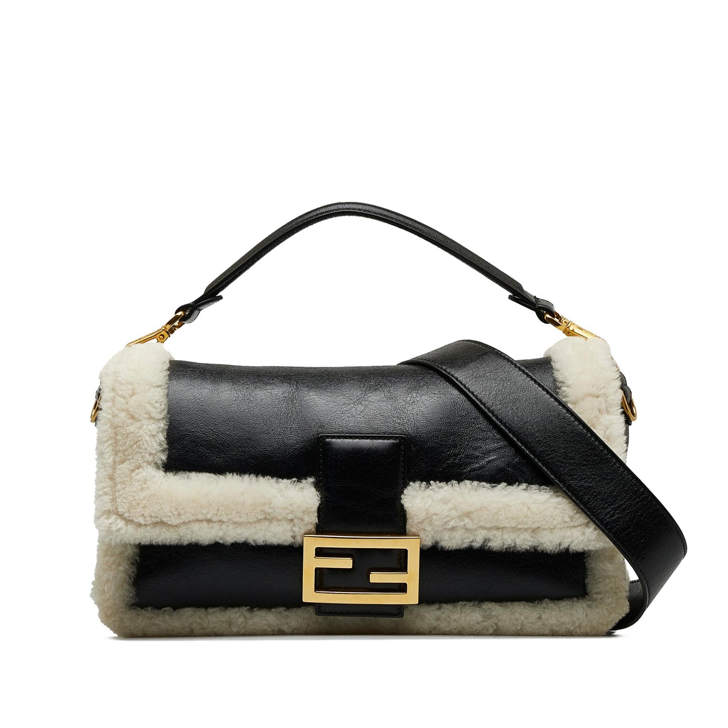 Fendi Large Shearling Baguette (Rdq63a)
