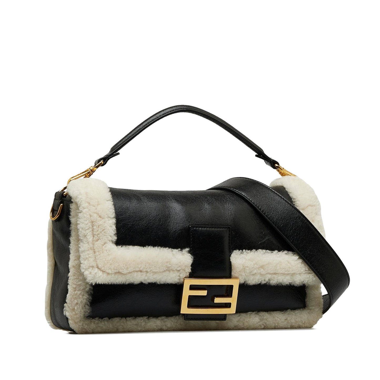 Fendi Large Shearling Baguette (Rdq63a)