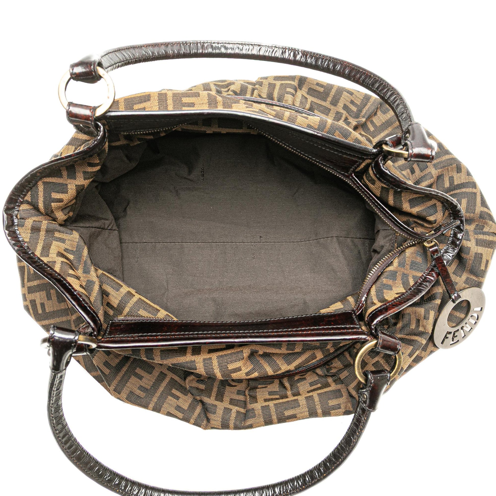 Fendi Large Zucca Canvas Chef Shoulder Bag