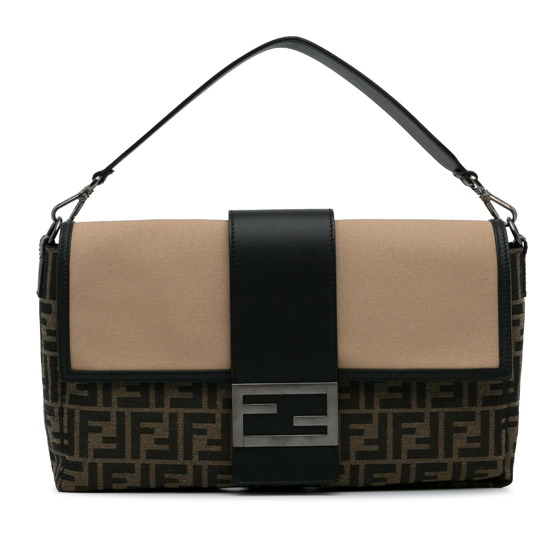 Fendi Large Zucca Canvas Convertible Belt Baguette
