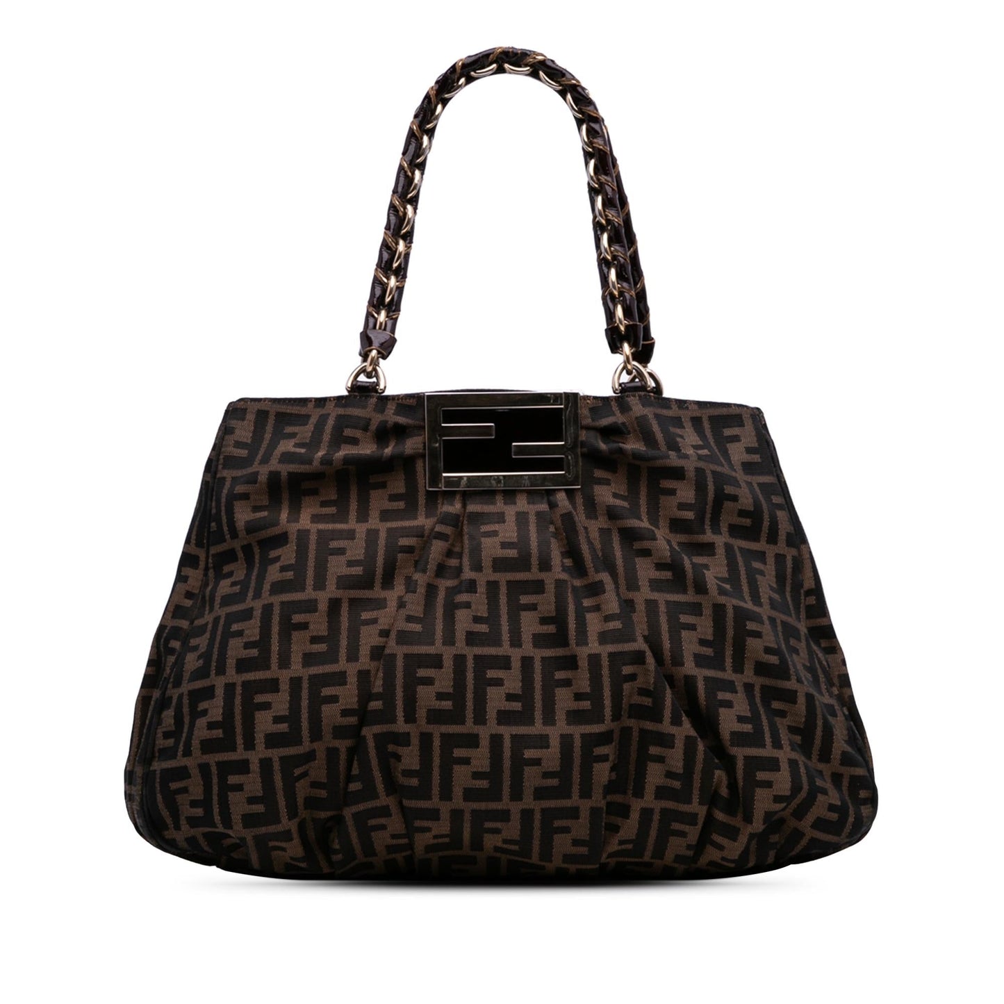 Fendi Large Zucca Canvas Mia Tote