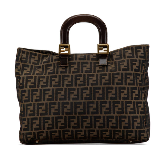 Fendi Large Zucca Canvas Twins Tote (ELkjPf)