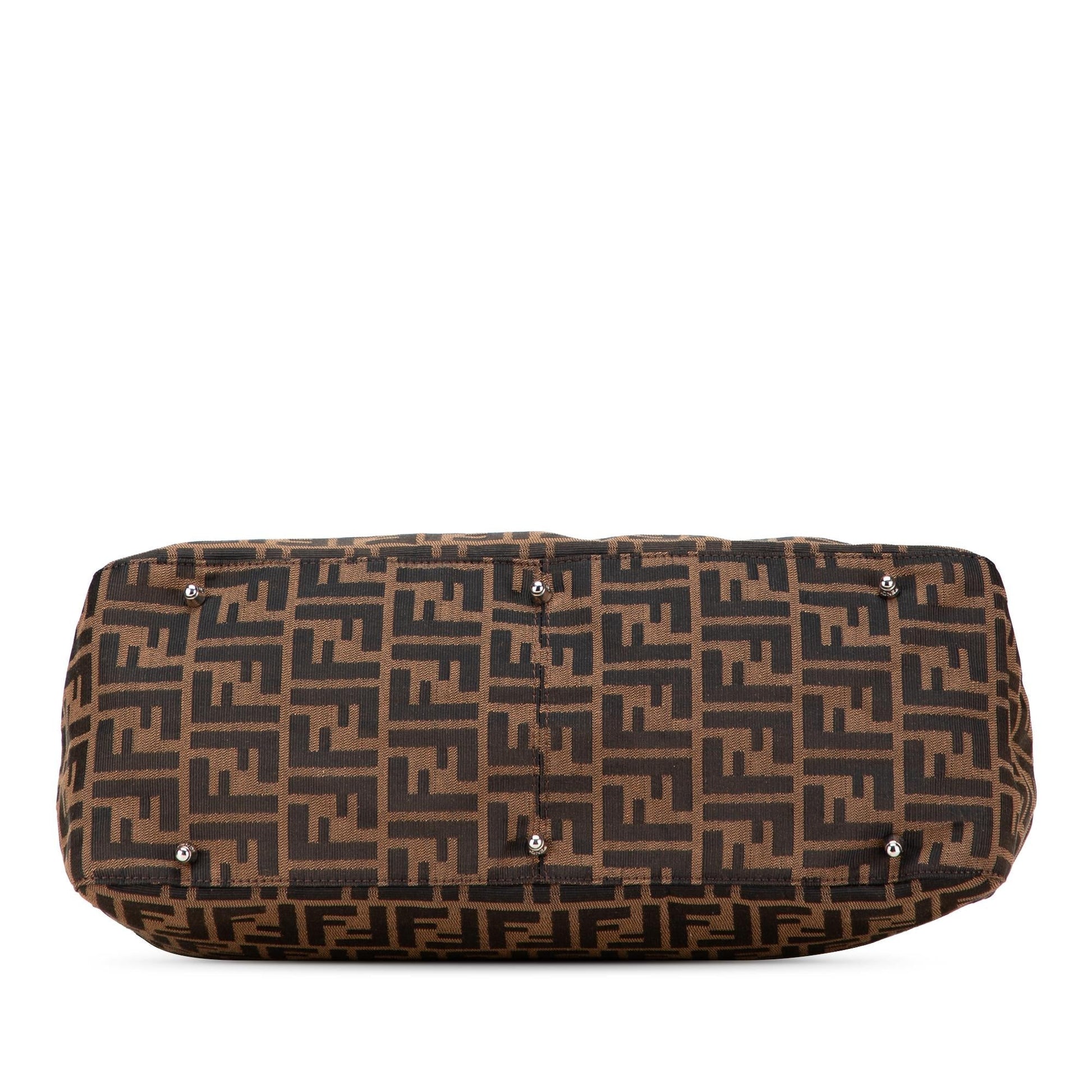 Fendi Zucca Nylon Zip Code Handbag