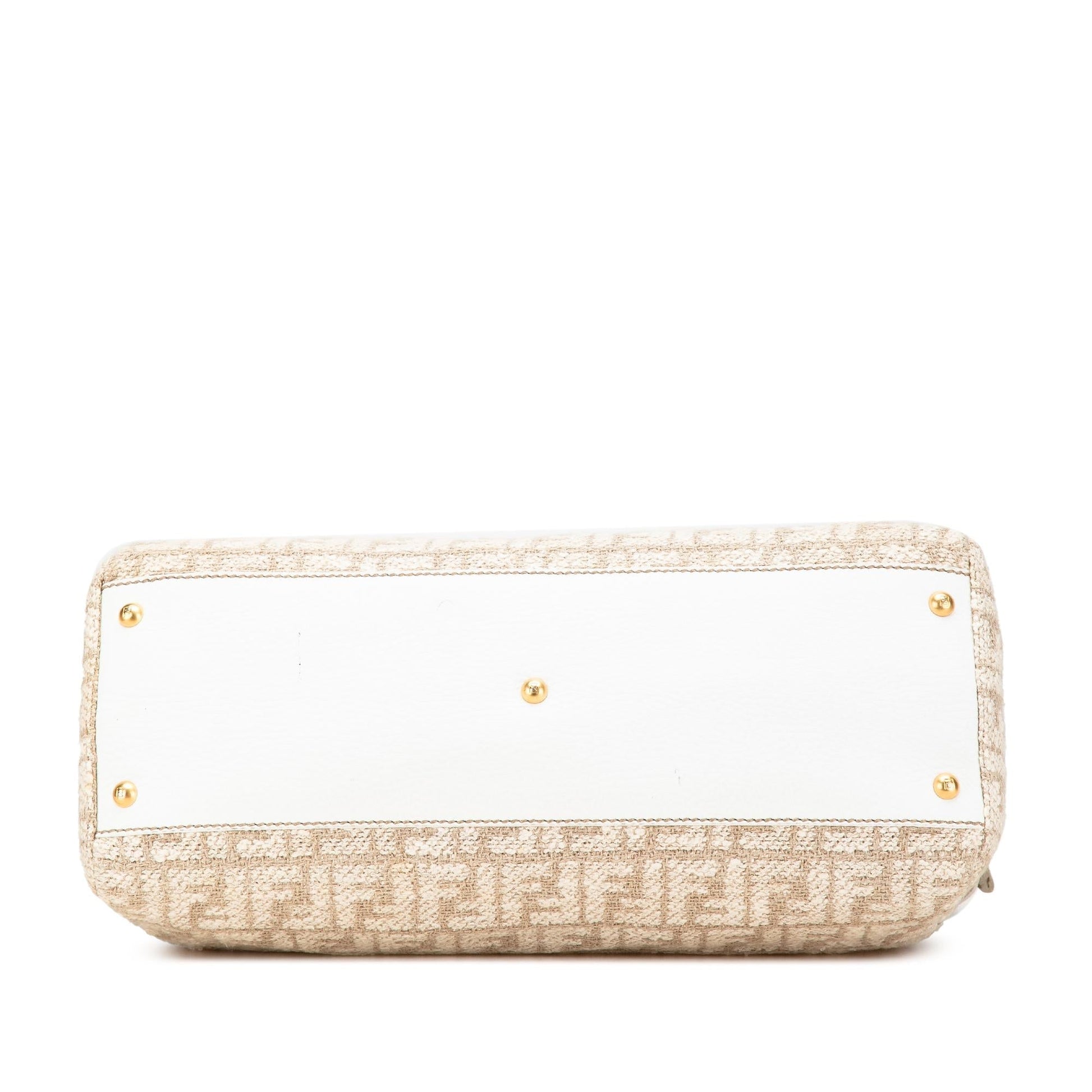Fendi Large Zucca Corda Iconic Peekaboo Satchel