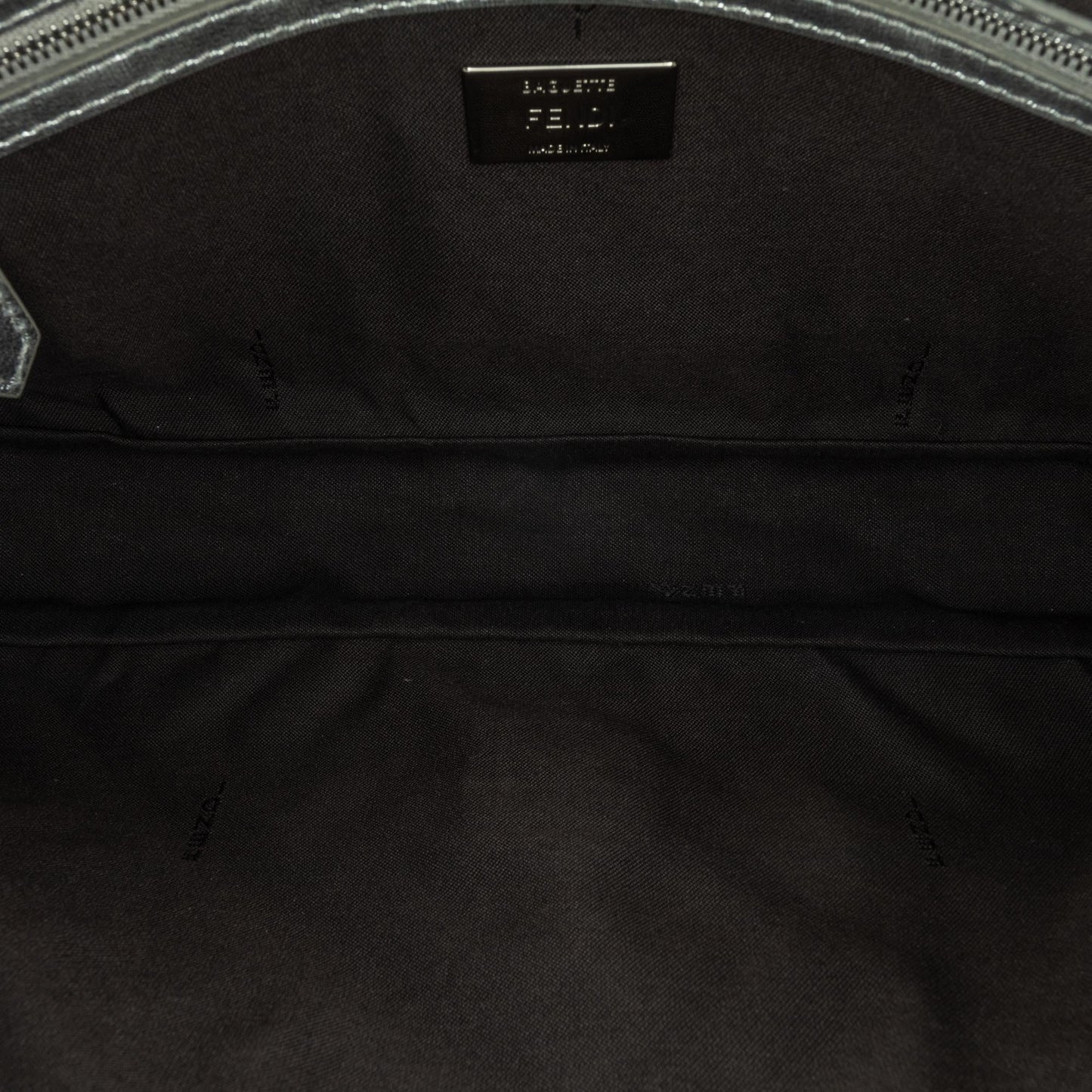 Fendi Large Zucca Embossed Baguette Satchel