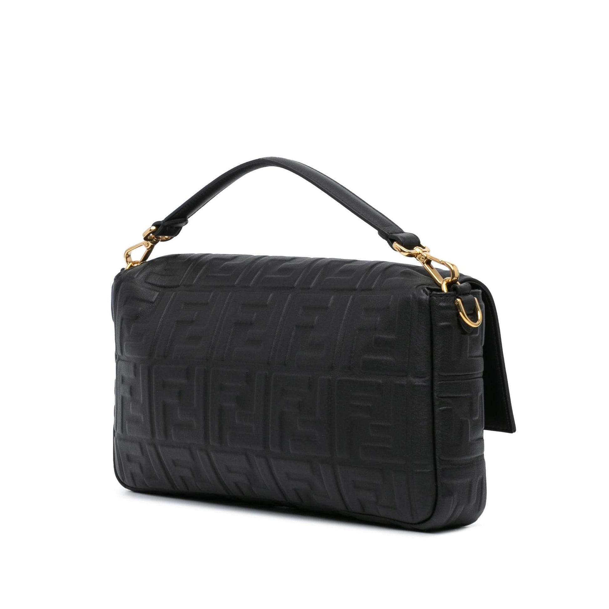 Fendi Zucca Embroidered Canvas Baguette Satchel (SHG-mIE6q3)