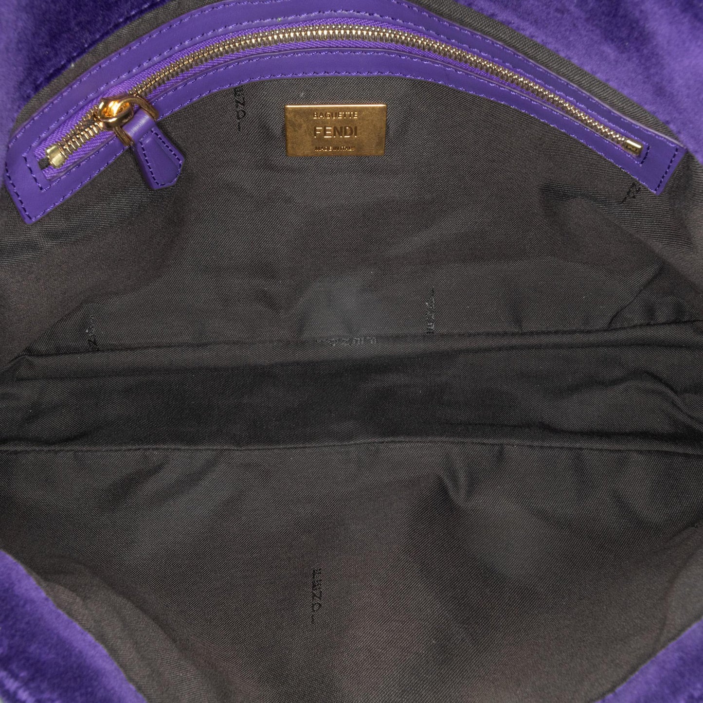 Fendi Large Zucca Embossed Velvet Baguette Satchel (wQF0dG)