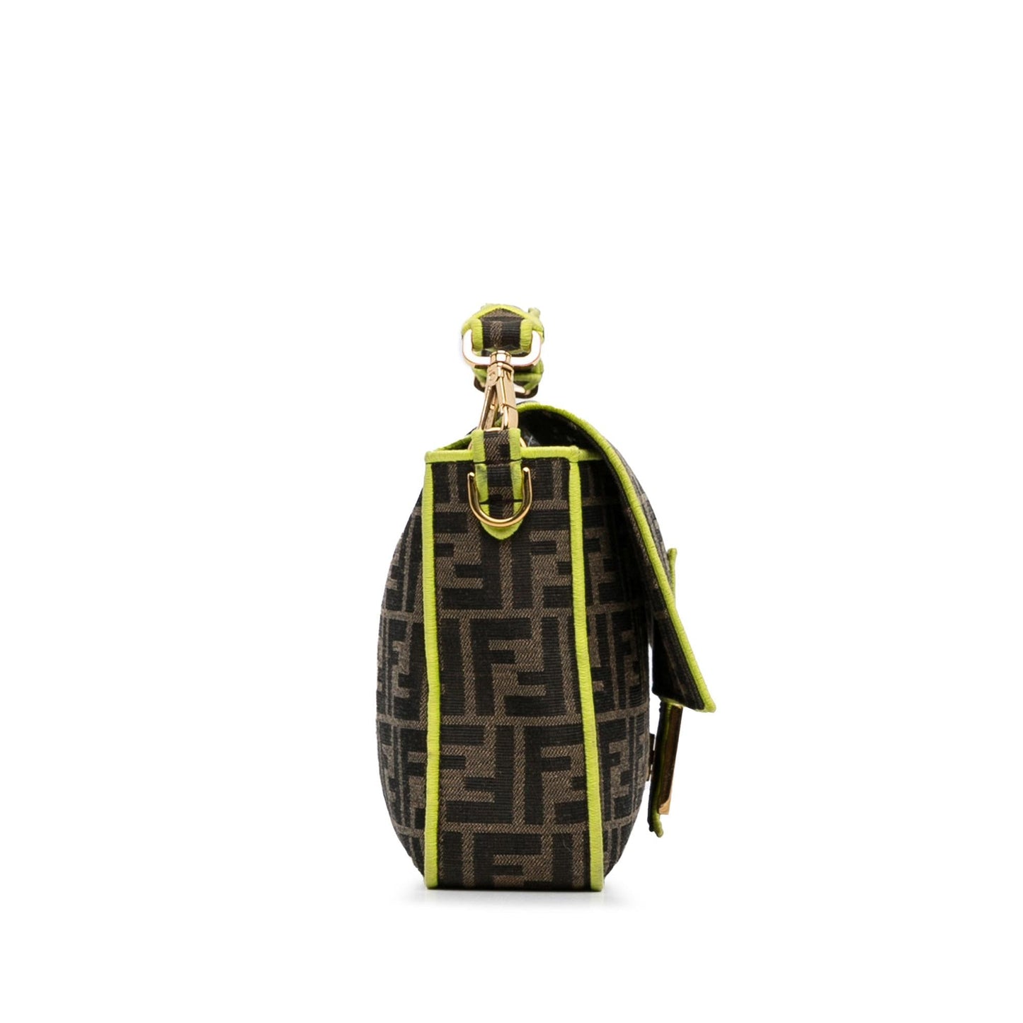 Fendi Large Zucca Fluo Trim Baguette Satchel (QDucxW)
