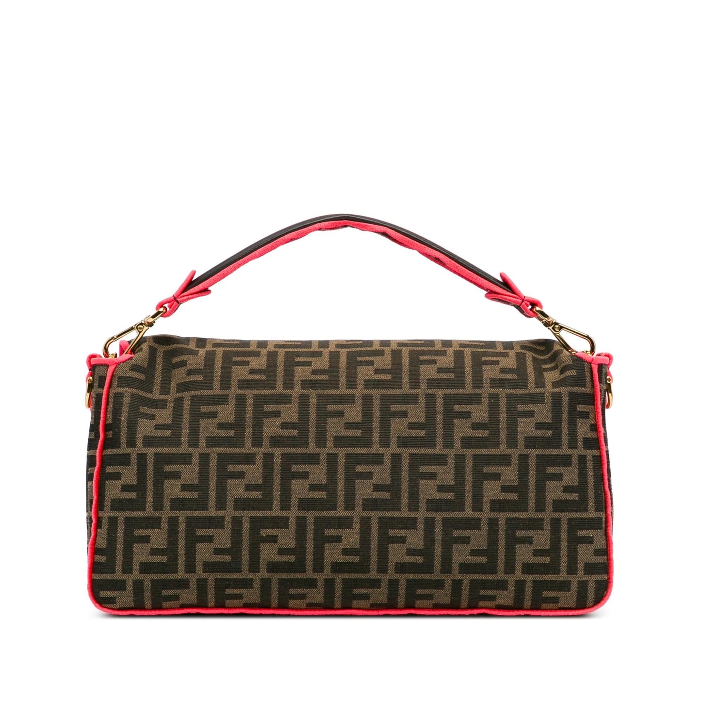 Fendi Large Zucca Fluo Trim Baguette Satchel (I7R65K)