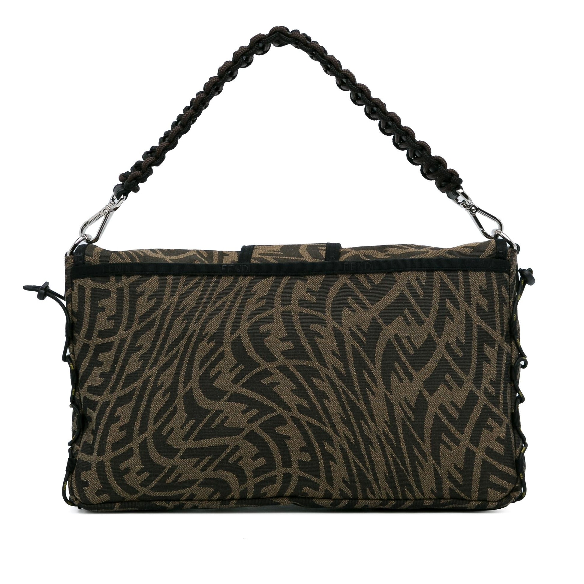 Fendi Large Zucca Vertigo Mesh Baguette Satchel