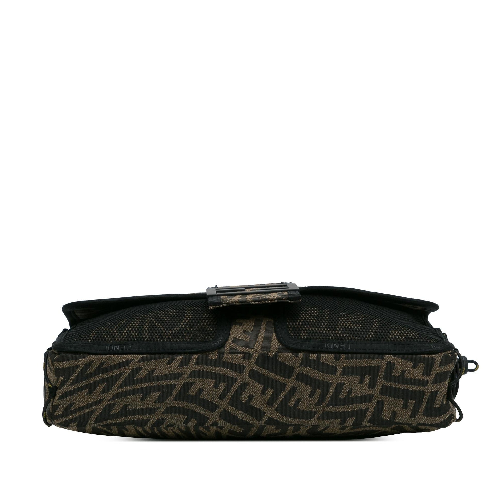 Fendi Large Zucca Vertigo Mesh Baguette Satchel