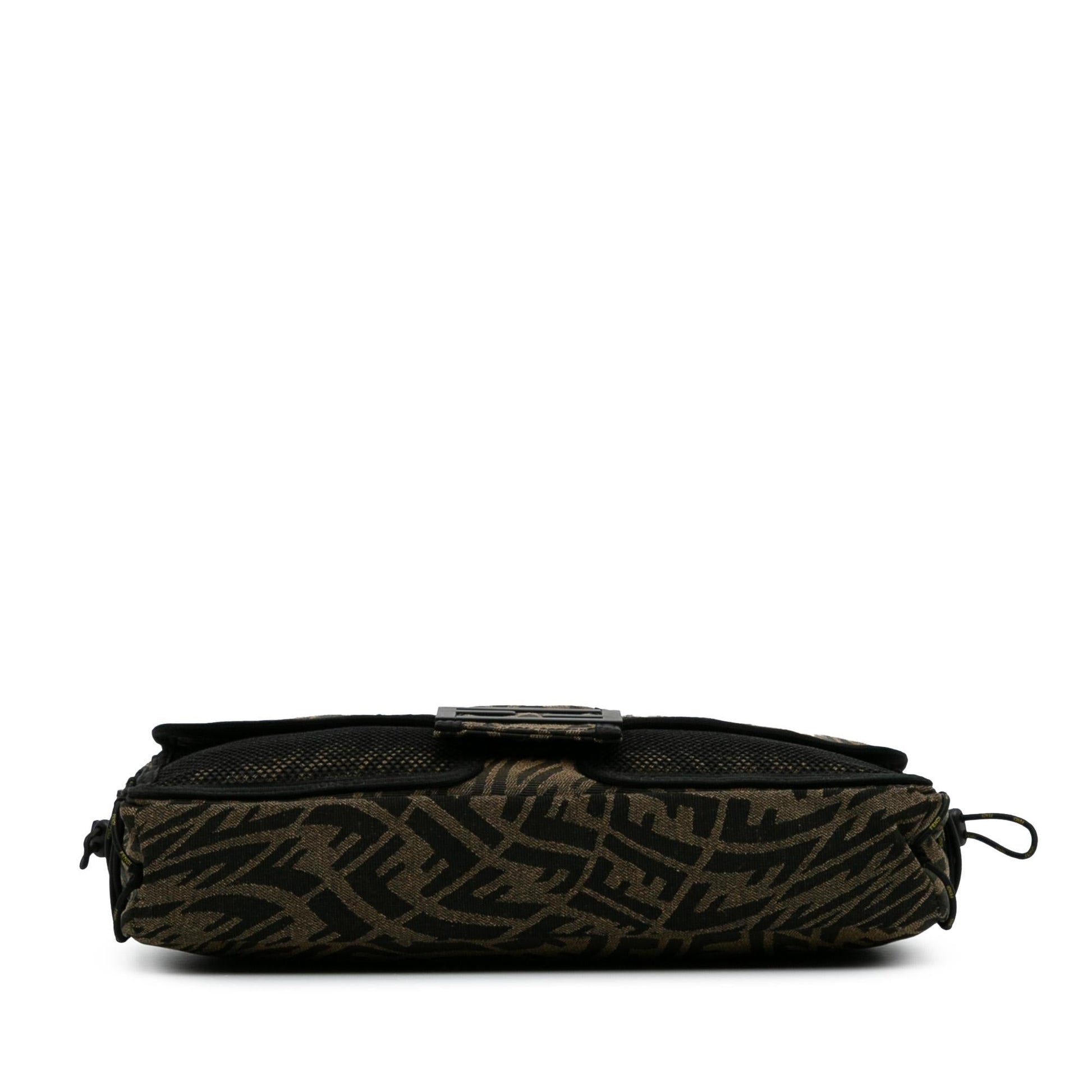 Fendi Large Zucca Vertigo Mesh Baguette Satchel