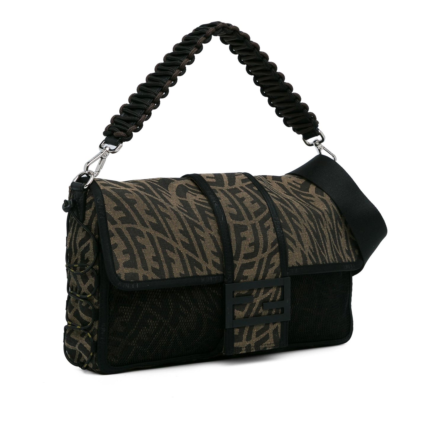 Fendi Small Woven Raffia Vitello Regular 2Jours Satchel