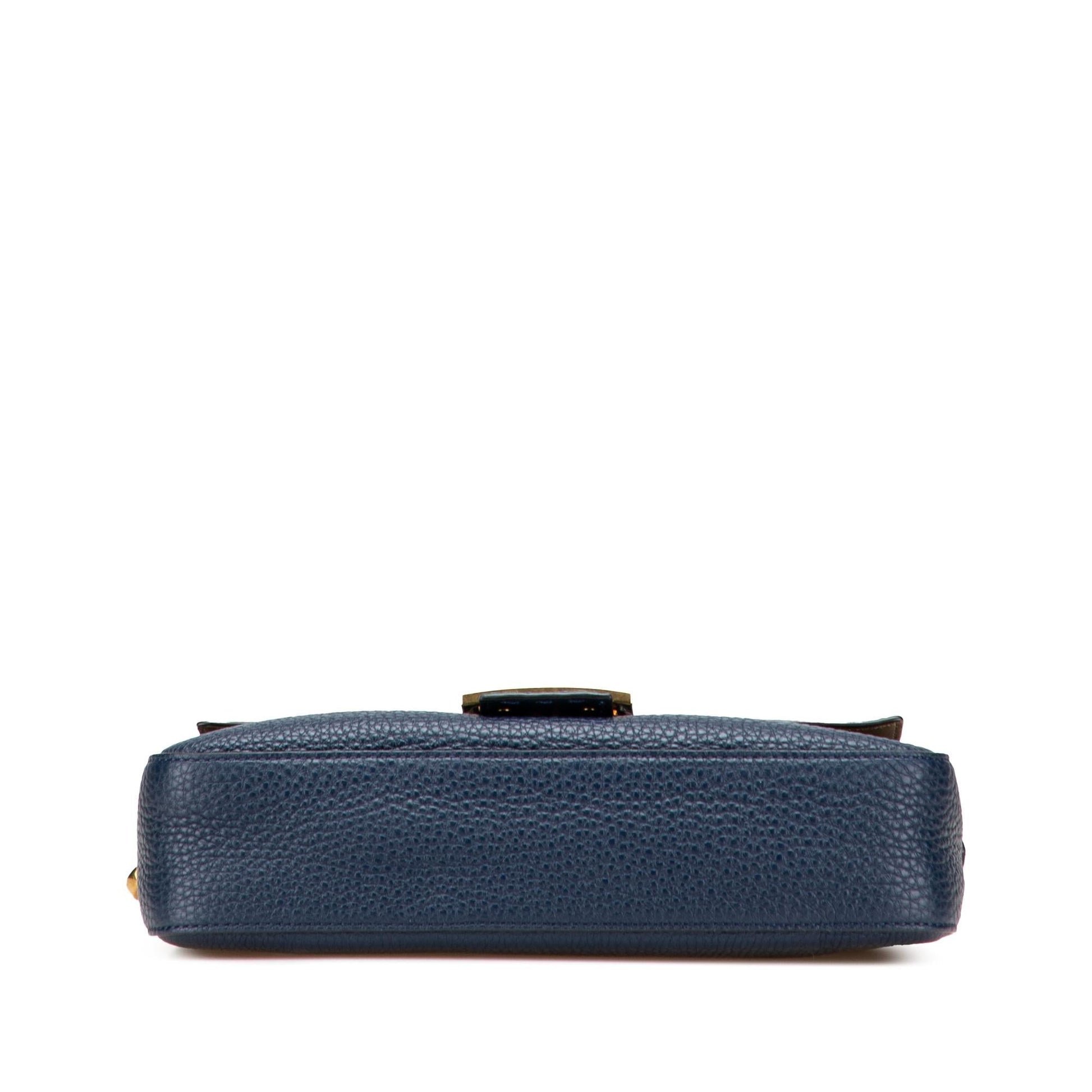 Fendi Leather Selleria Baguette Satchel