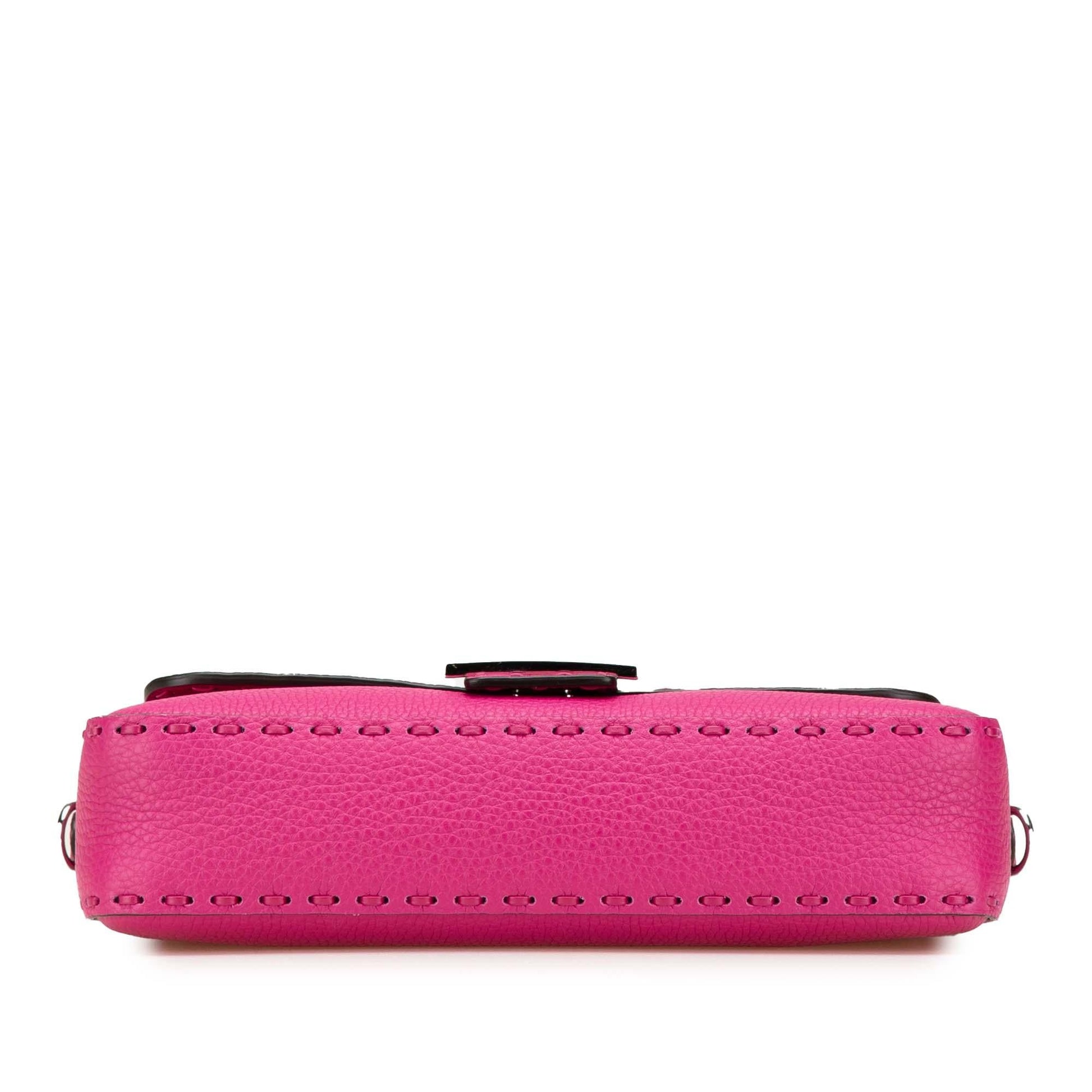 Fendi Leather Selleria Baguette Satchel
