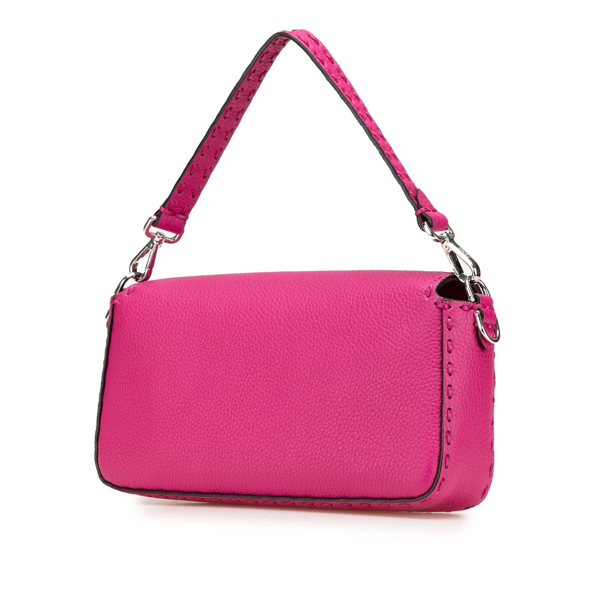 Fendi Leather Selleria Baguette Satchel