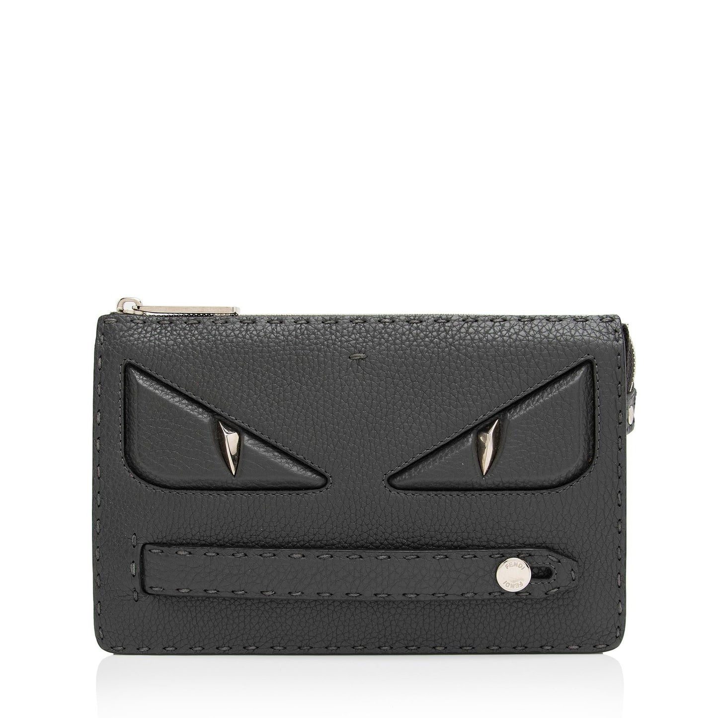 Fendi Leather Selleria  Monster Clutch (SHF-hyUZqB)