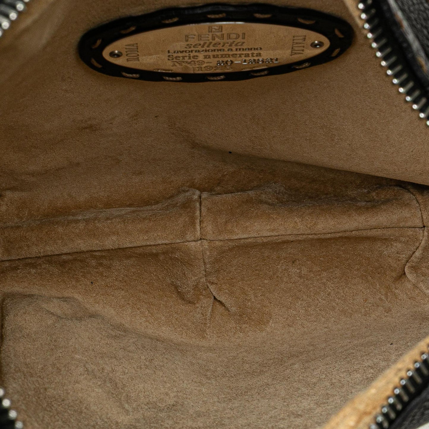 Fendi Mini Zucca Embossed Leather Baguette Satchel