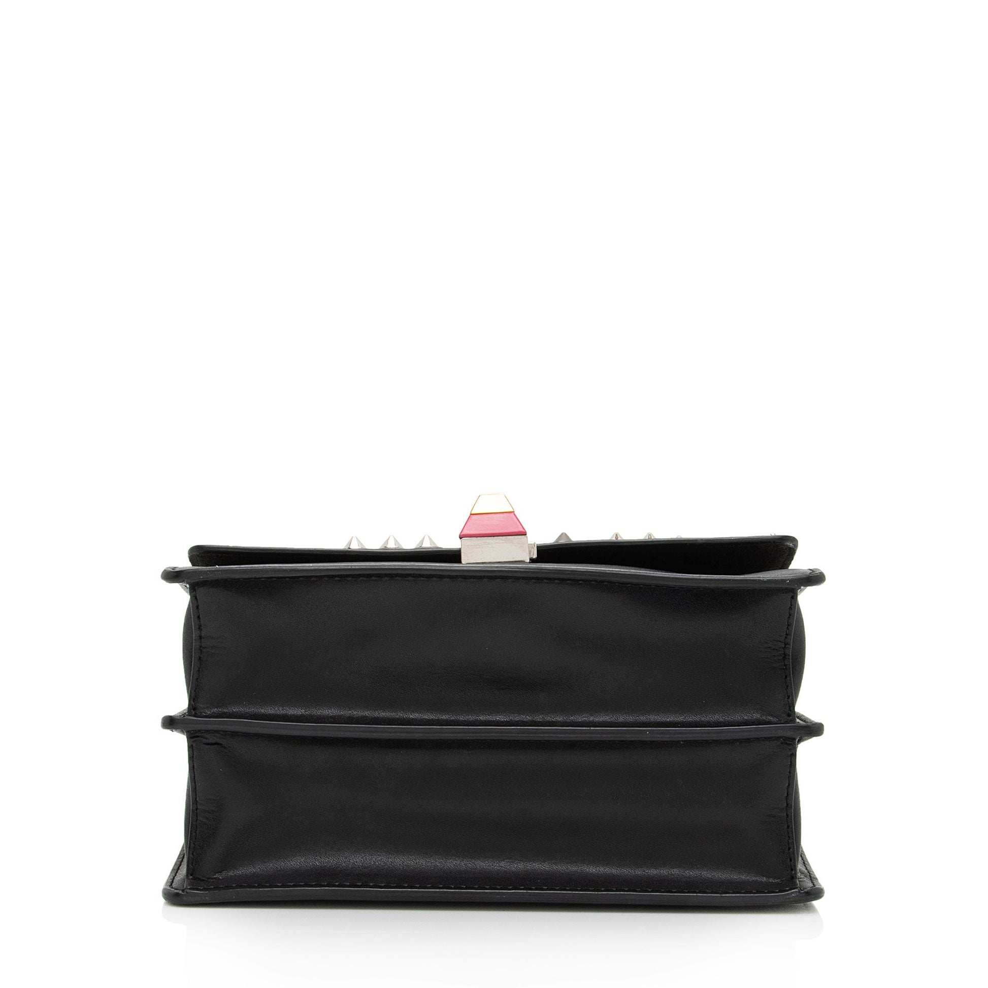 Fendi Leather Studded Kan I Small Shoulder Bag