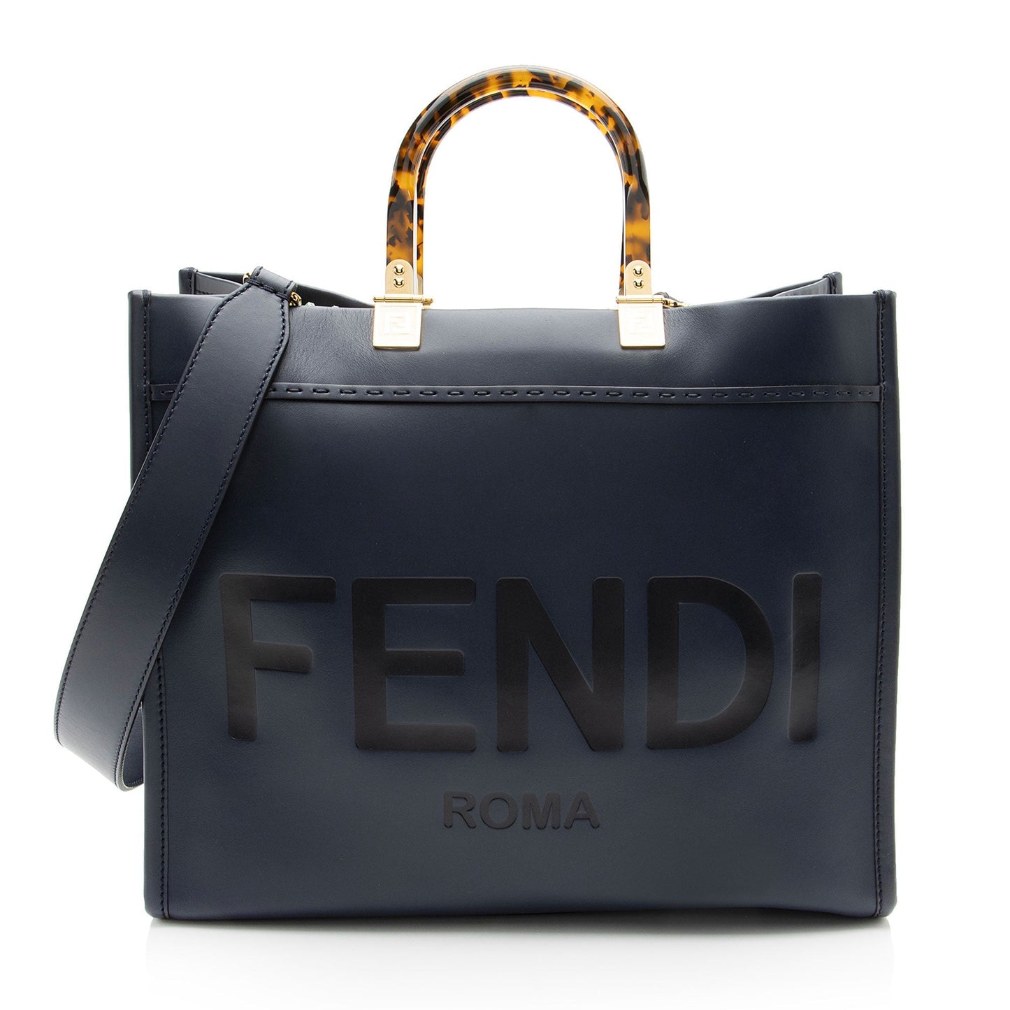Fendi Leather Sunshine Medium Shopper Tote