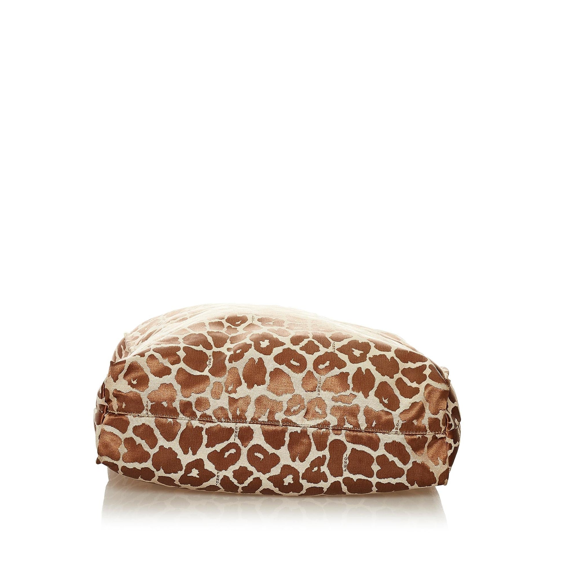 Fendi Leopard Print Canvas Tote Bag
