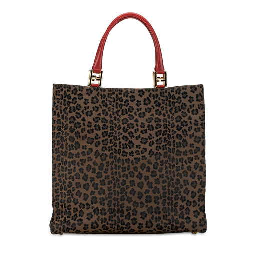 Fendi Leopard Print Canvas Tote (KYQBn0)
