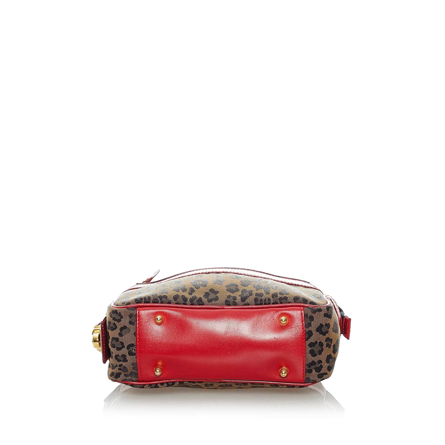 Fendi Leopard Print Nylon Satchel