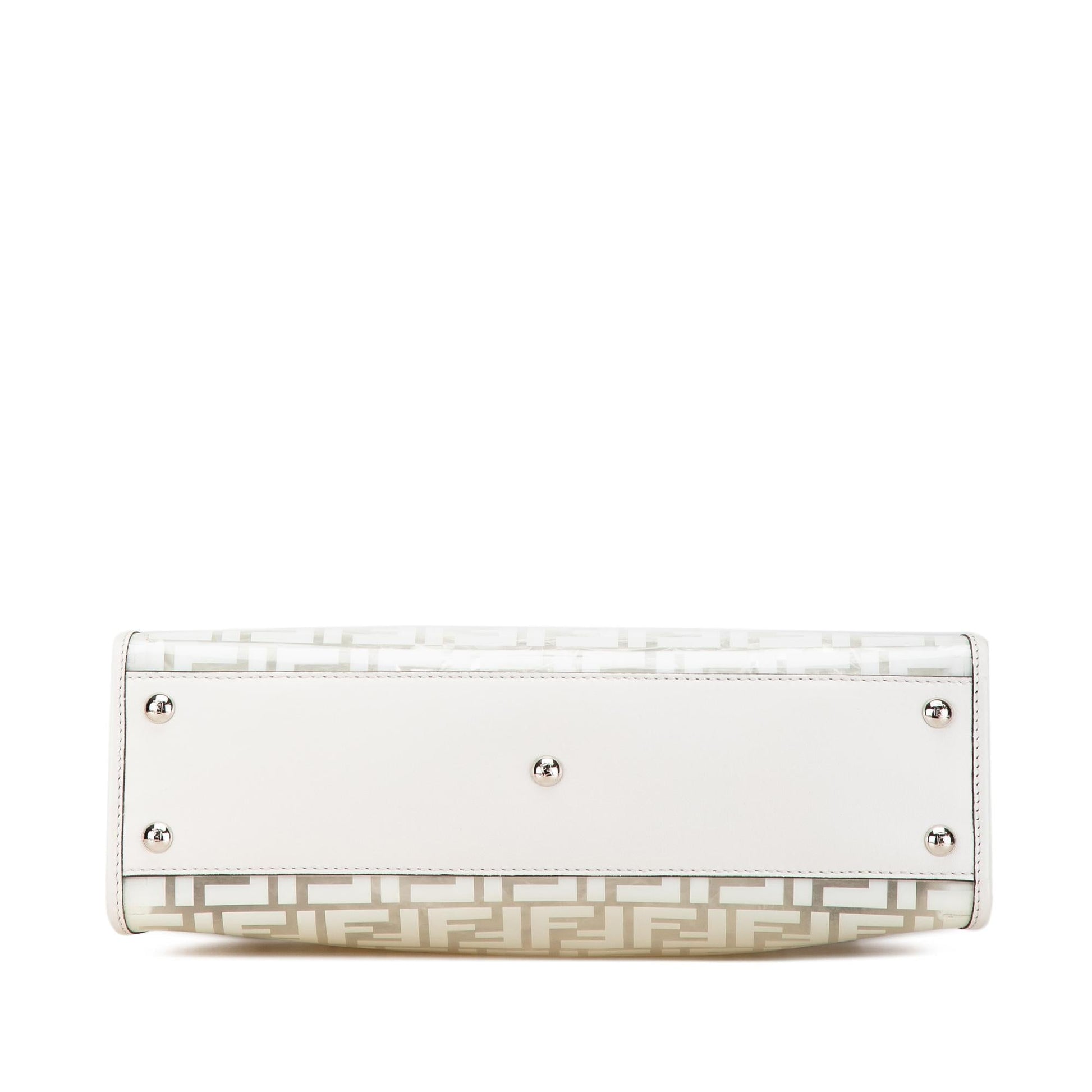 Fendi Bicolor Leather Chain Midi Baguette