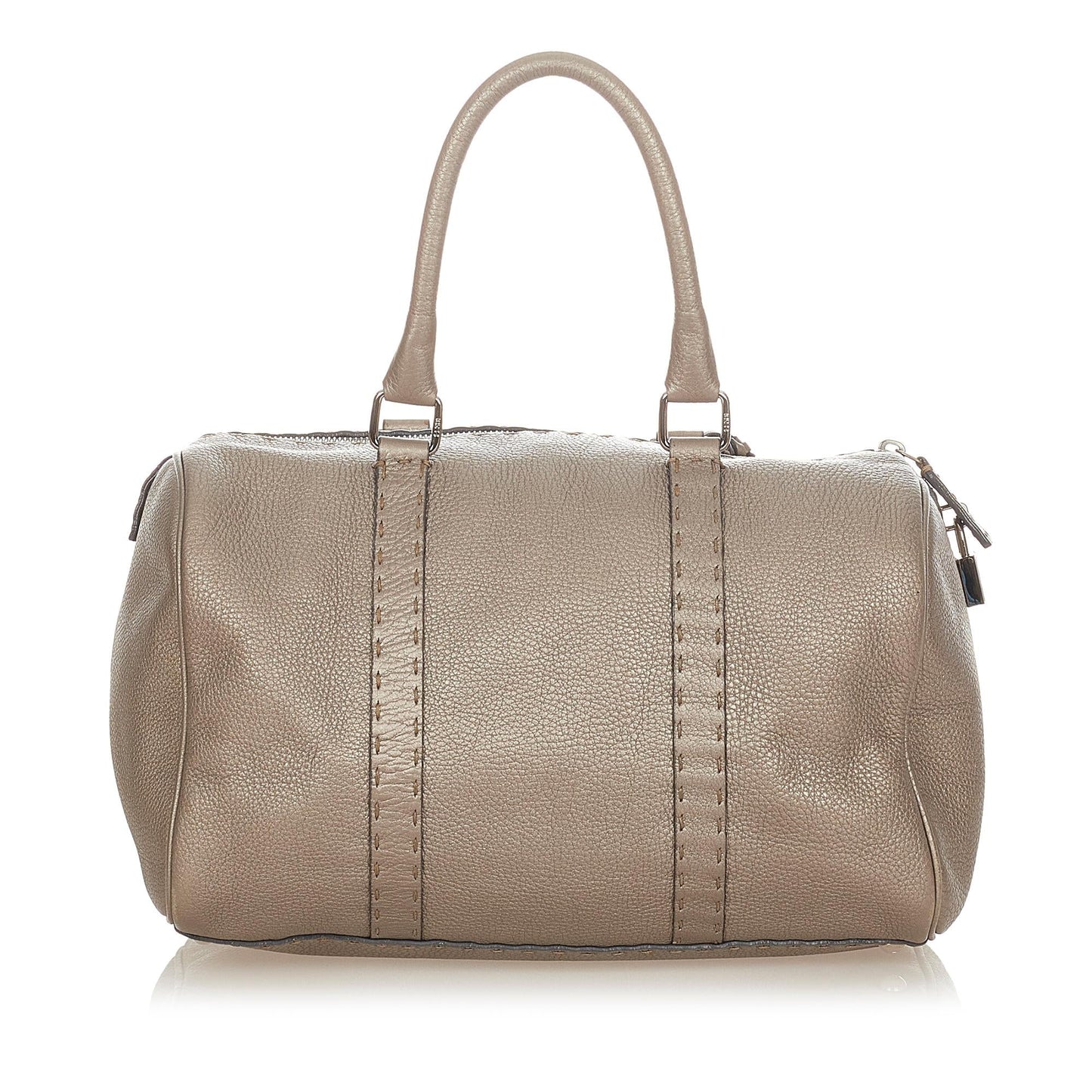 Fendi Linda Leather Boston Bag (25378)
