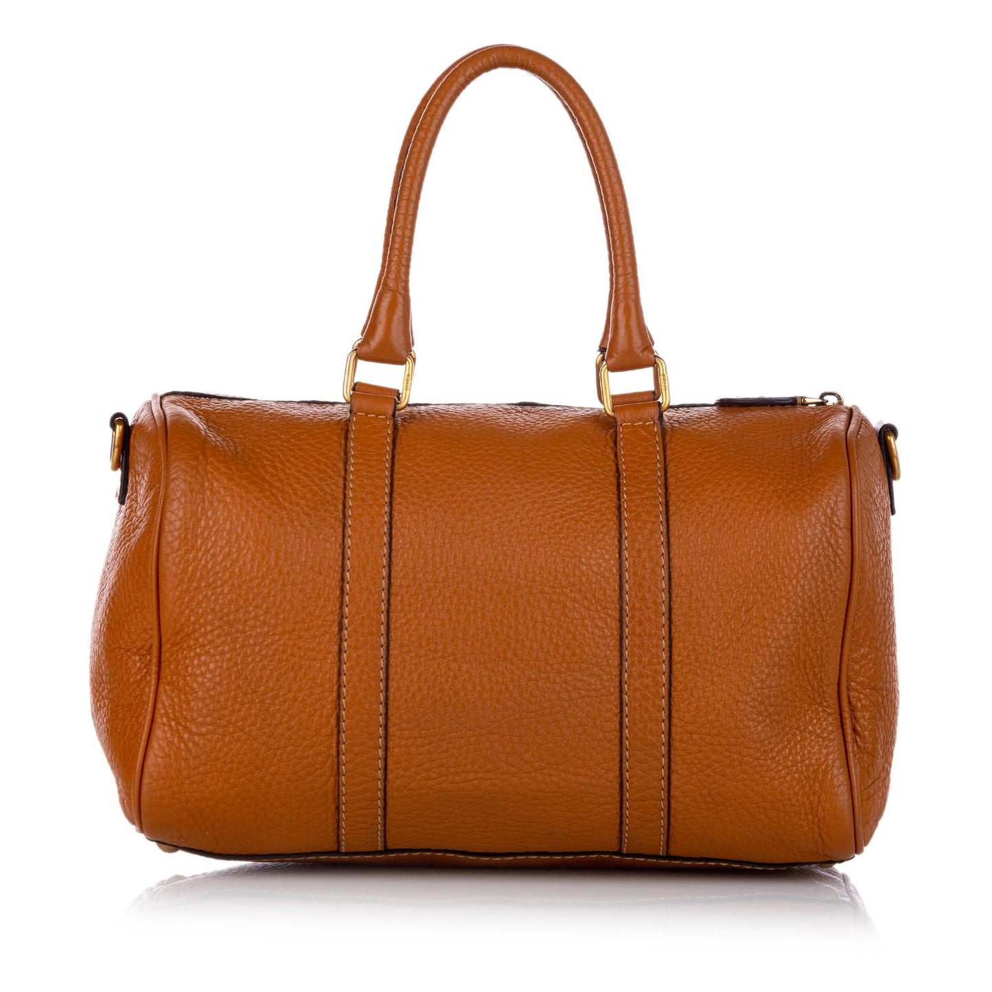 Fendi Linda Leather Boston Bag (26676)
