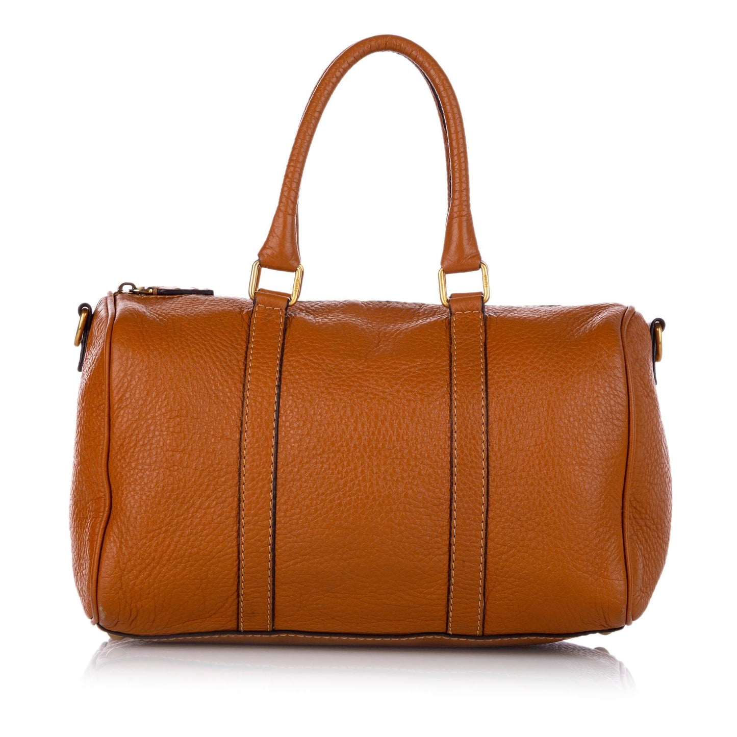 Fendi Linda Leather Boston Bag (26676)