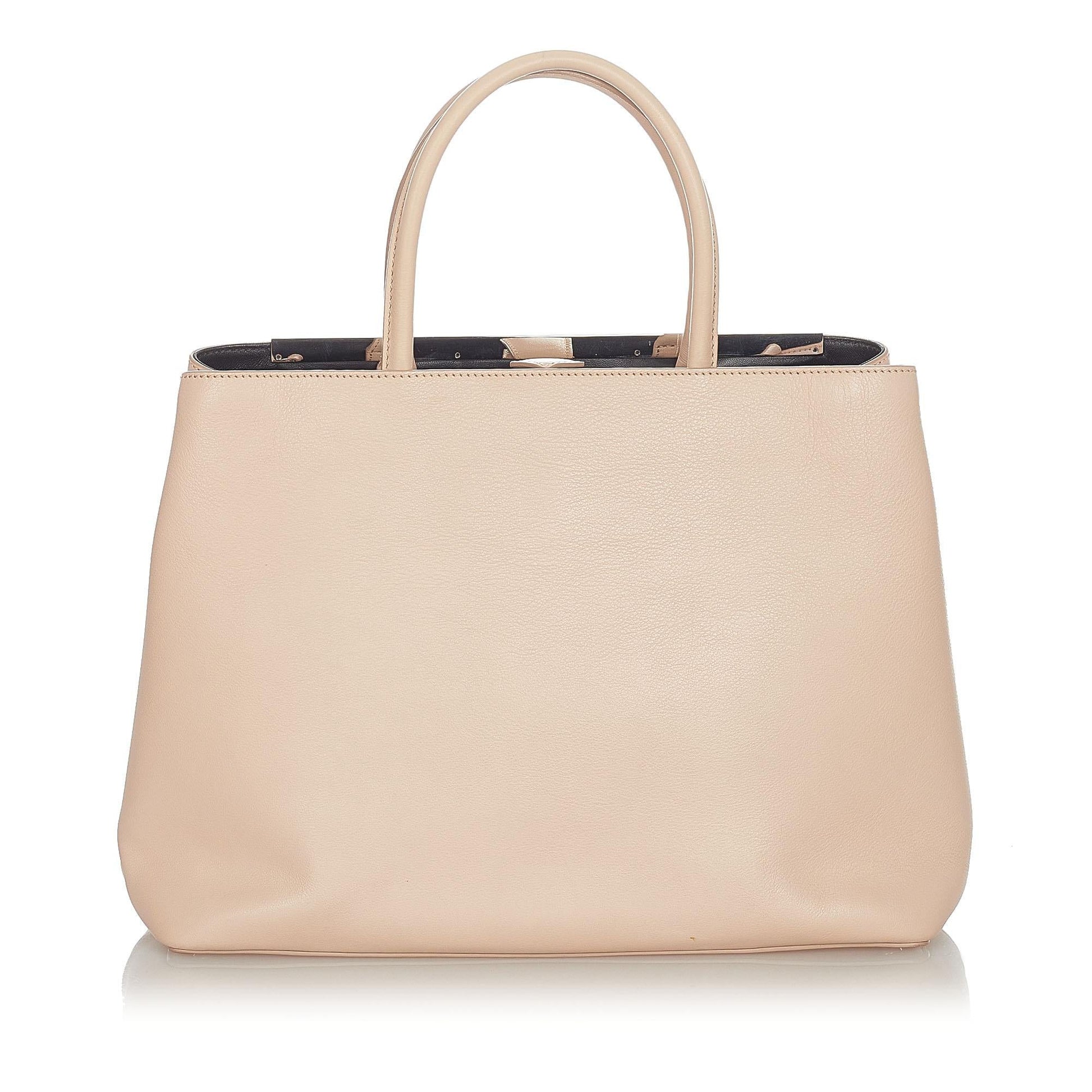 Fendi Medium 2Jours Leather Tote Bag