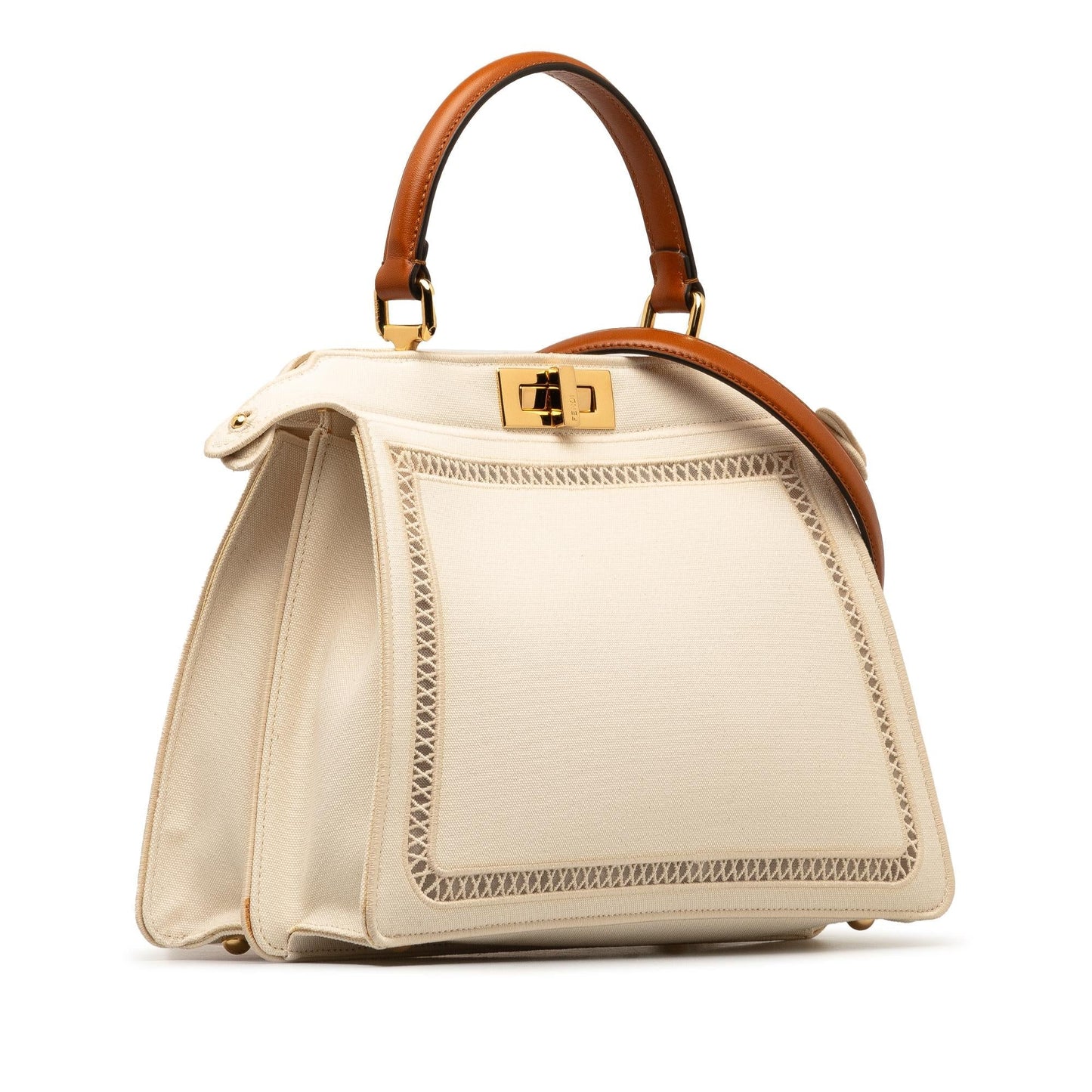 Fendi Medium Canvas Peekaboo ISeeU Satchel (45WVDg)