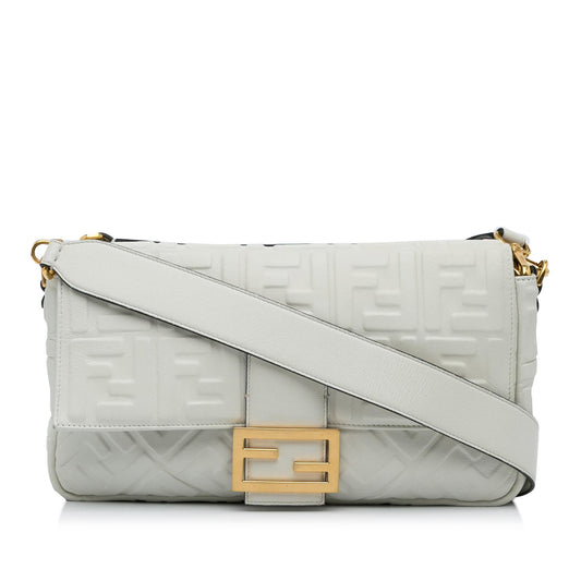 Fendi Medium Embossed FF Baguette (FQLmEP)