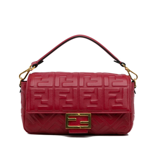 Fendi Medium Embossed Zucca Baguette (nWpDEM)