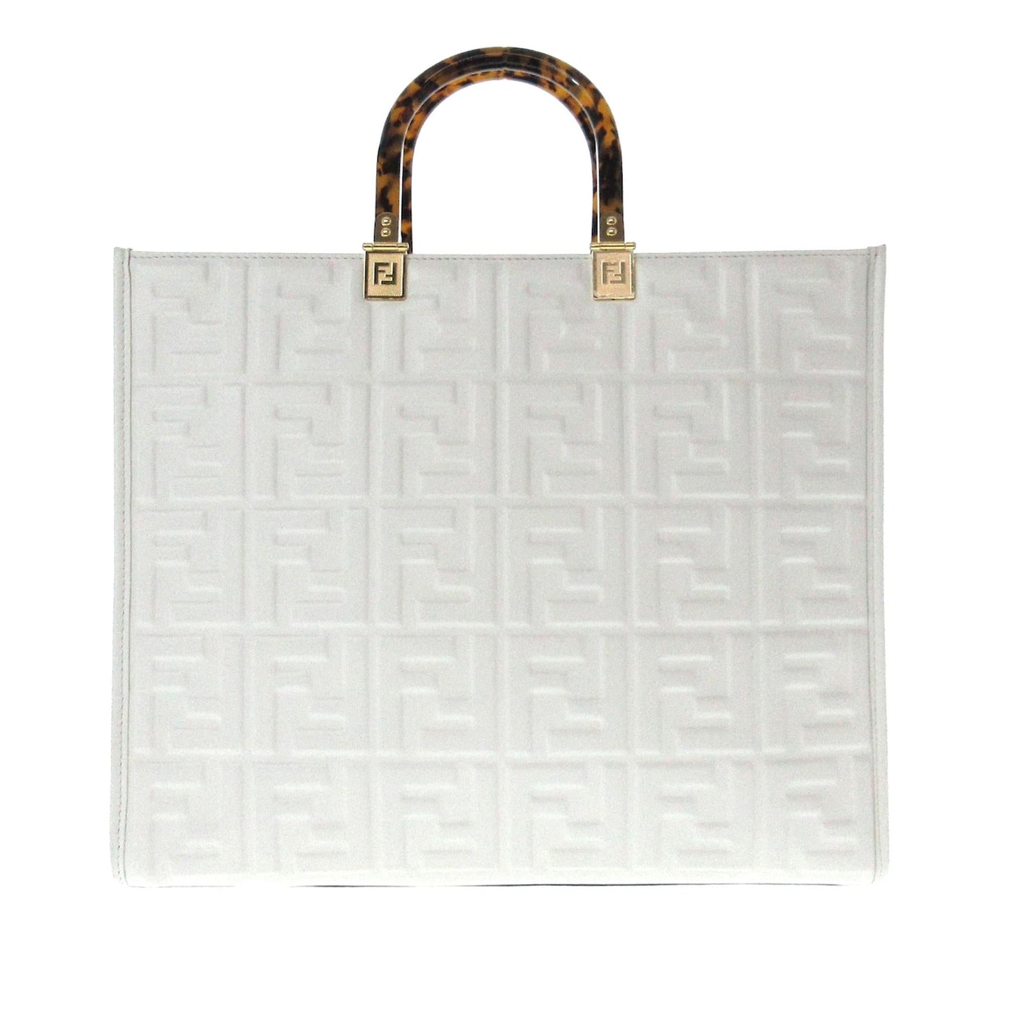 Fendi Medium Embossed Zucca Sunshine Shopper Tote (0aaqba)