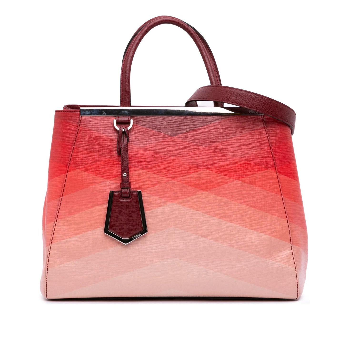 Fendi Medium Leather Geometric Degrade 2Jours Satchel