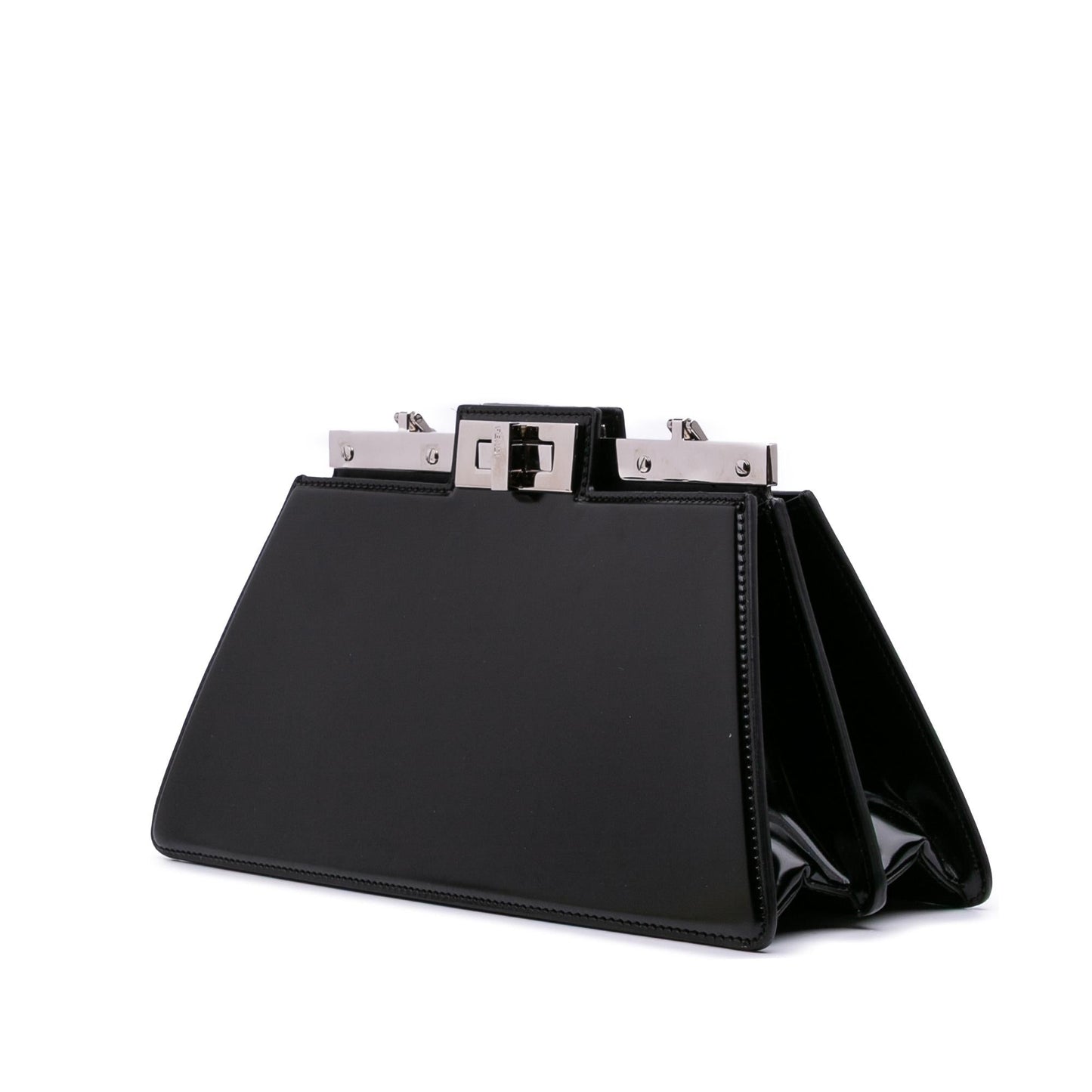 Fendi Medium Leather Peekaboo Cut Chain Shoulder Bag