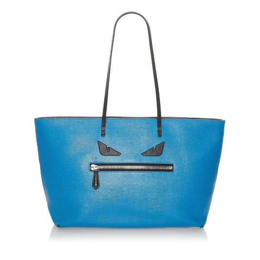 Fendi Medium Monster Roll Leather Tote Bag (28115)