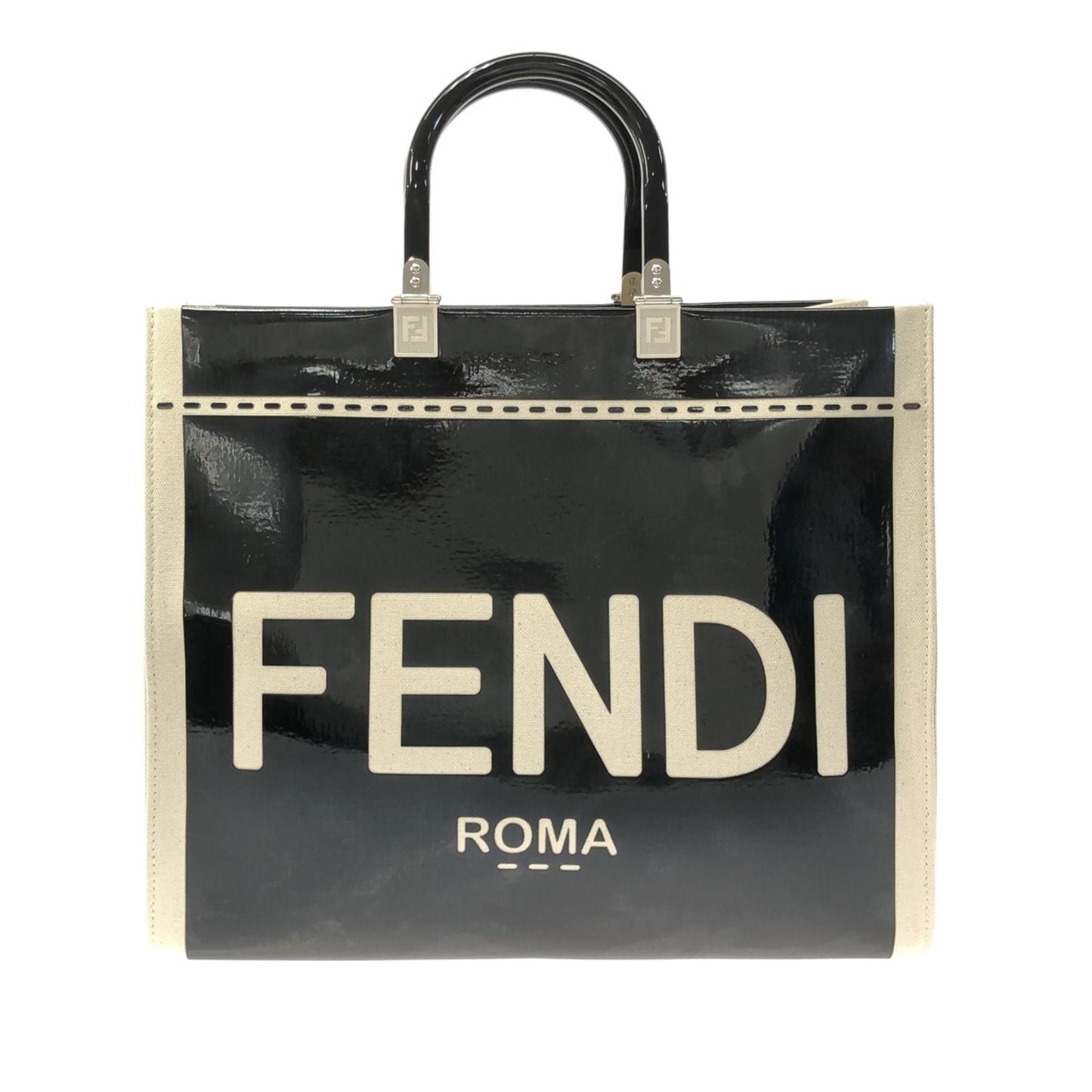 Fendi Medium Patent Sunshine Shopper Tote (bMcH3T)
