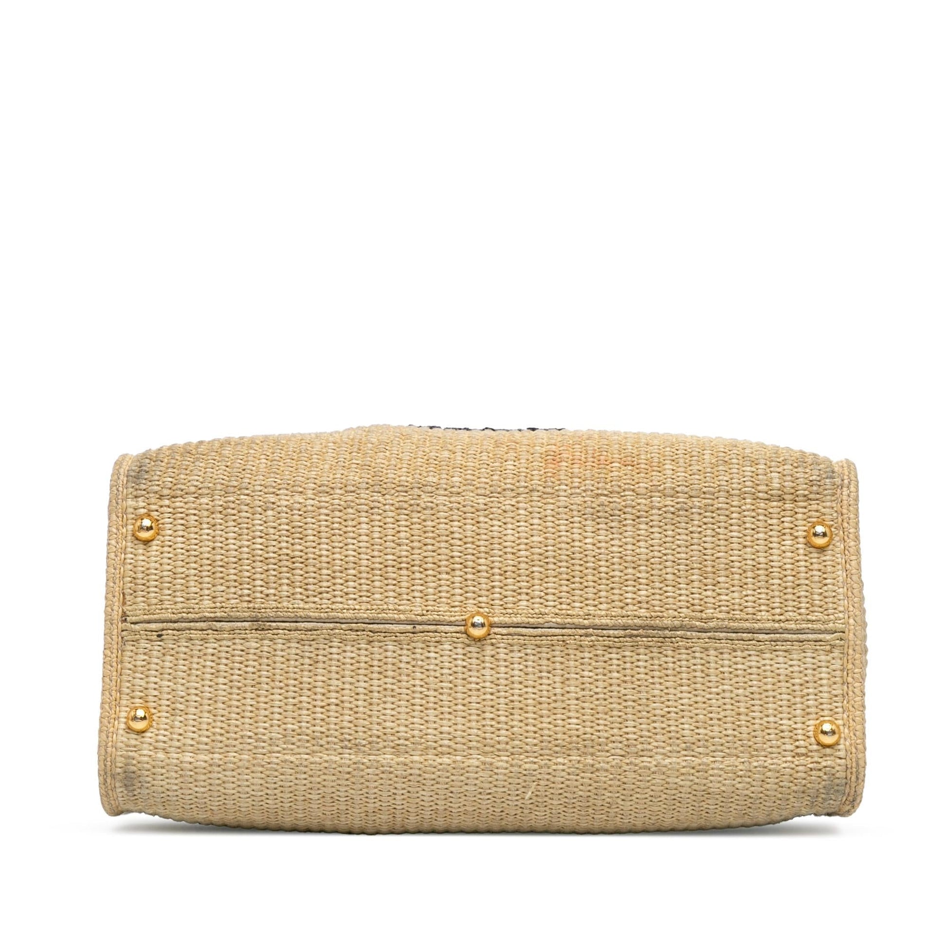Fendi Zucca Embossed Chain Midi Baguette