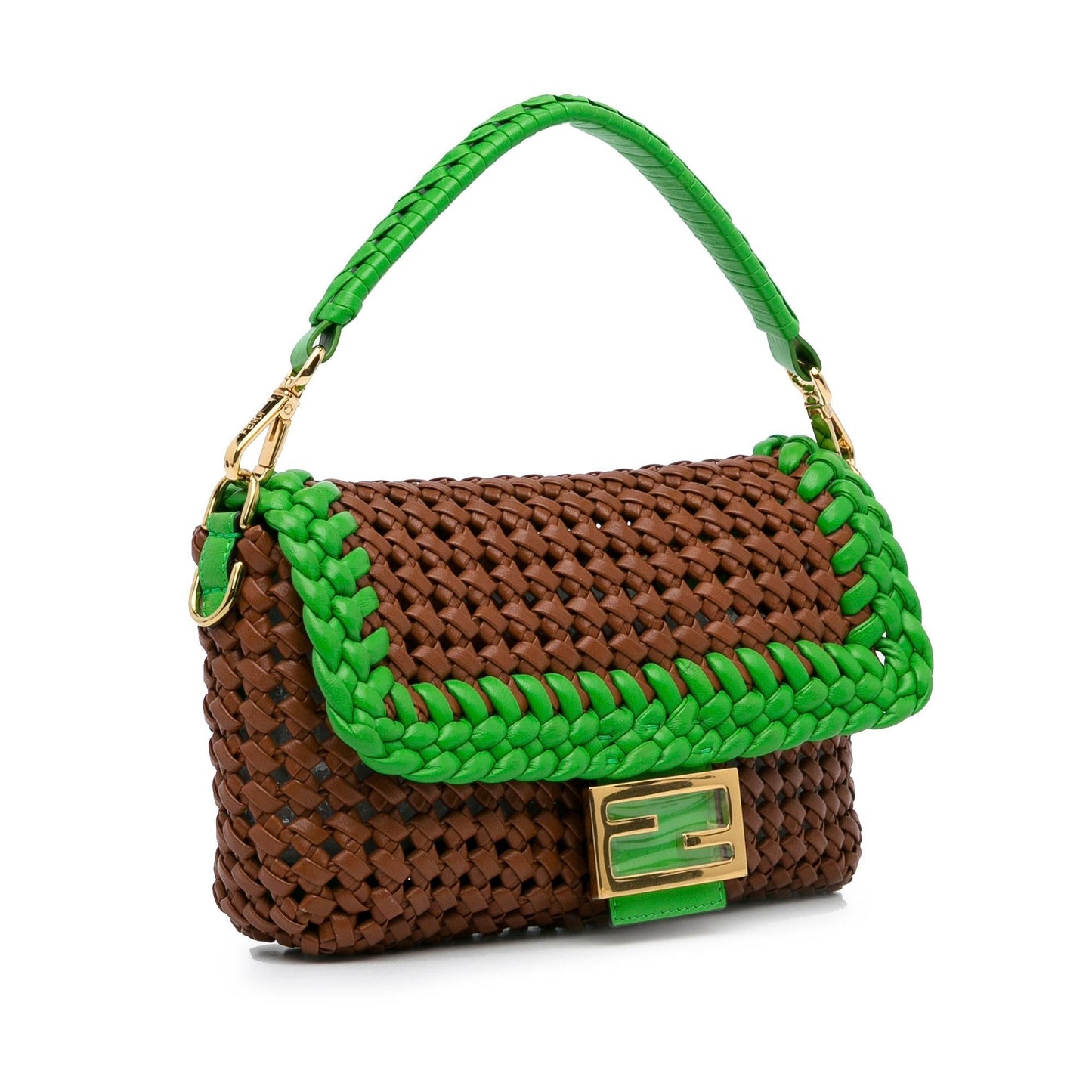 Fendi Medium Woven Leather Baguette Bag (TagzzS)