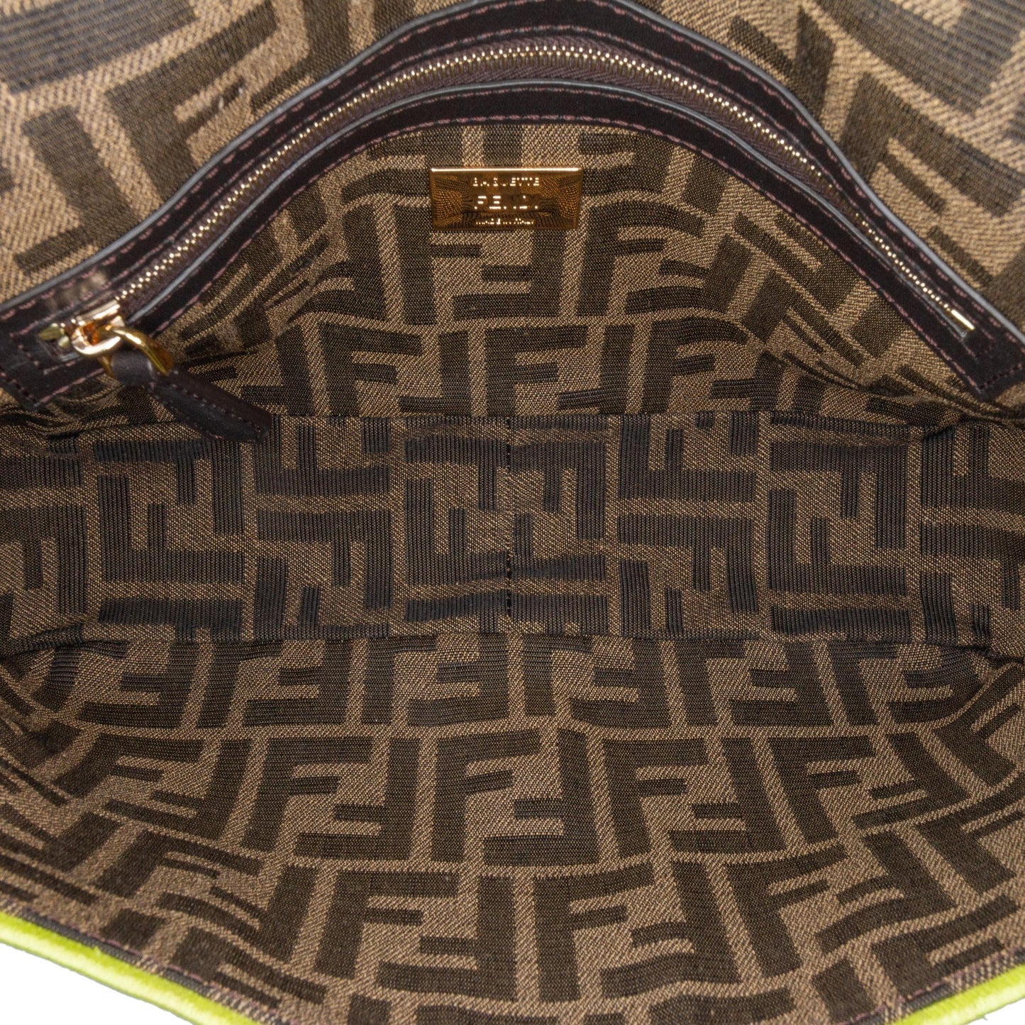Fendi Leather Selleria Baguette Satchel