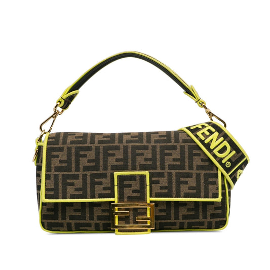 Fendi Medium Zucca Fluo Trim Baguette Satchel (jS2nD7)