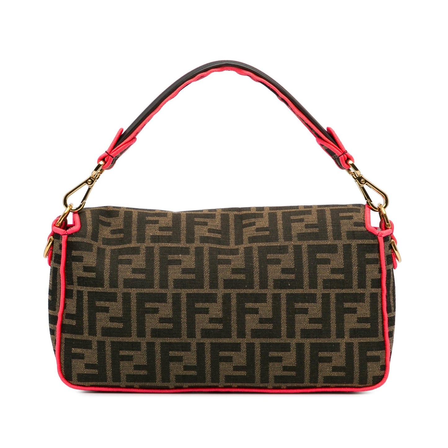 Fendi Medium Zucca Fluo Trim Baguette Satchel (Ufu9VZ)