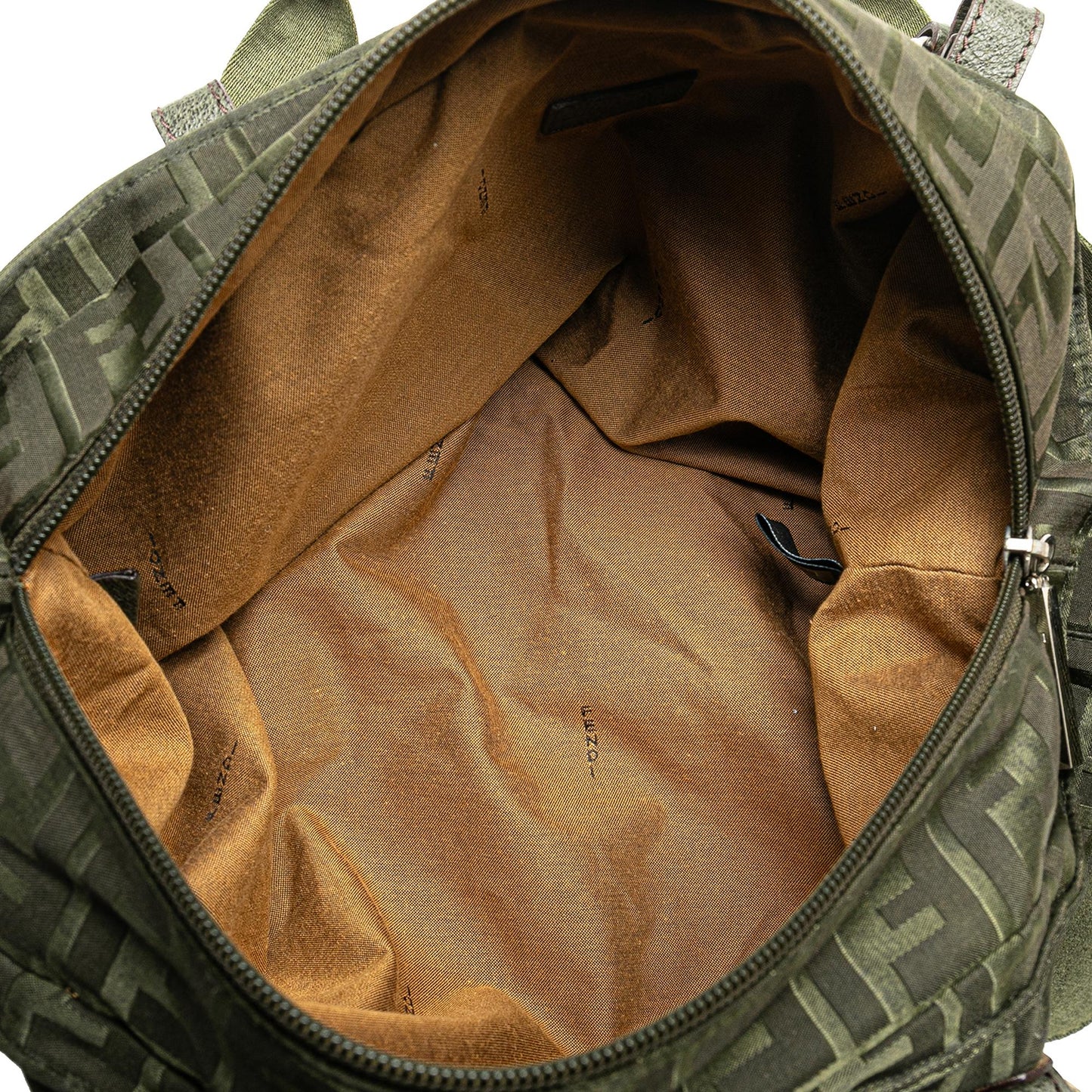 Fendi Vitello Grace Zucca Embossed Leather Backpack