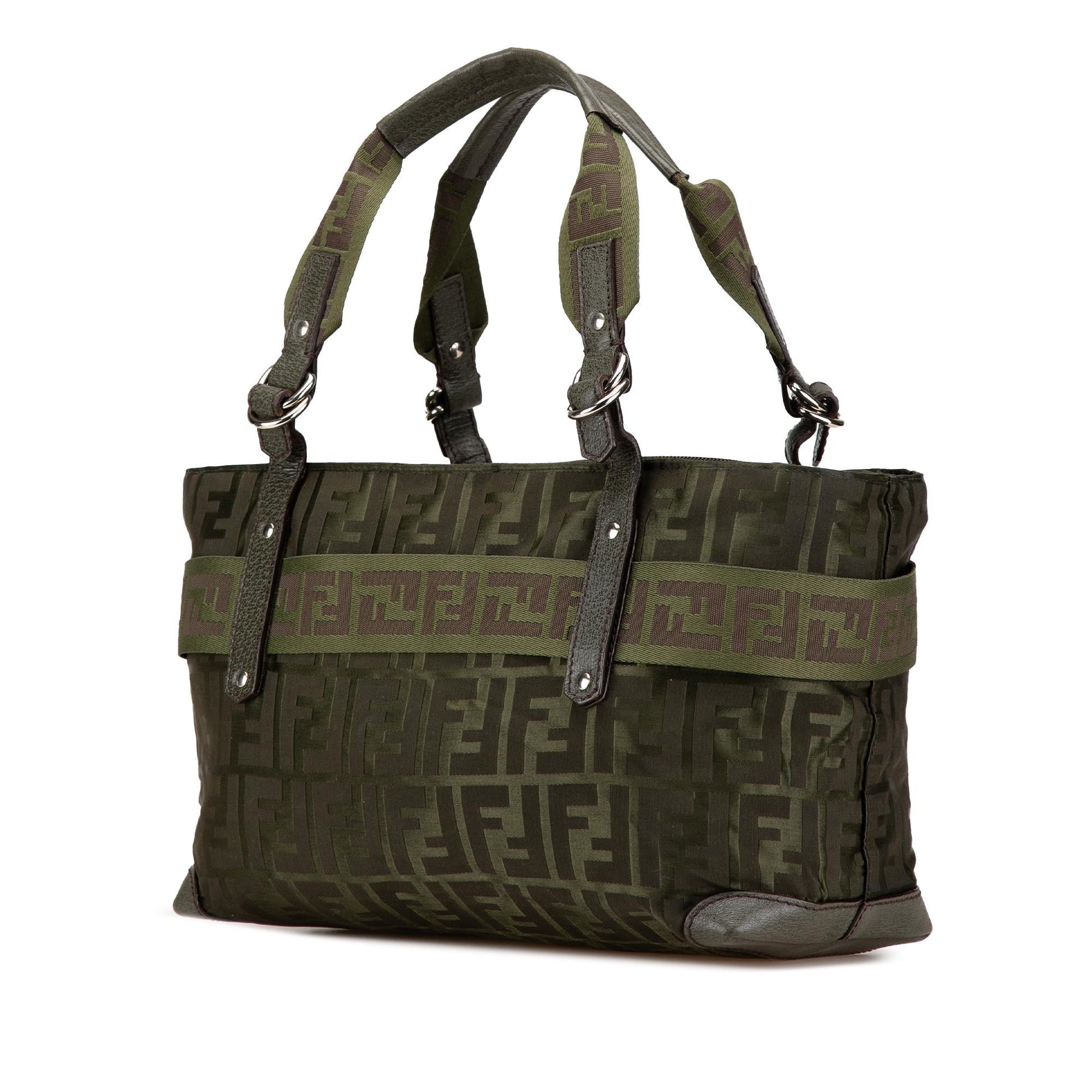 Fendi Vitello Grace Zucca Embossed Leather Backpack