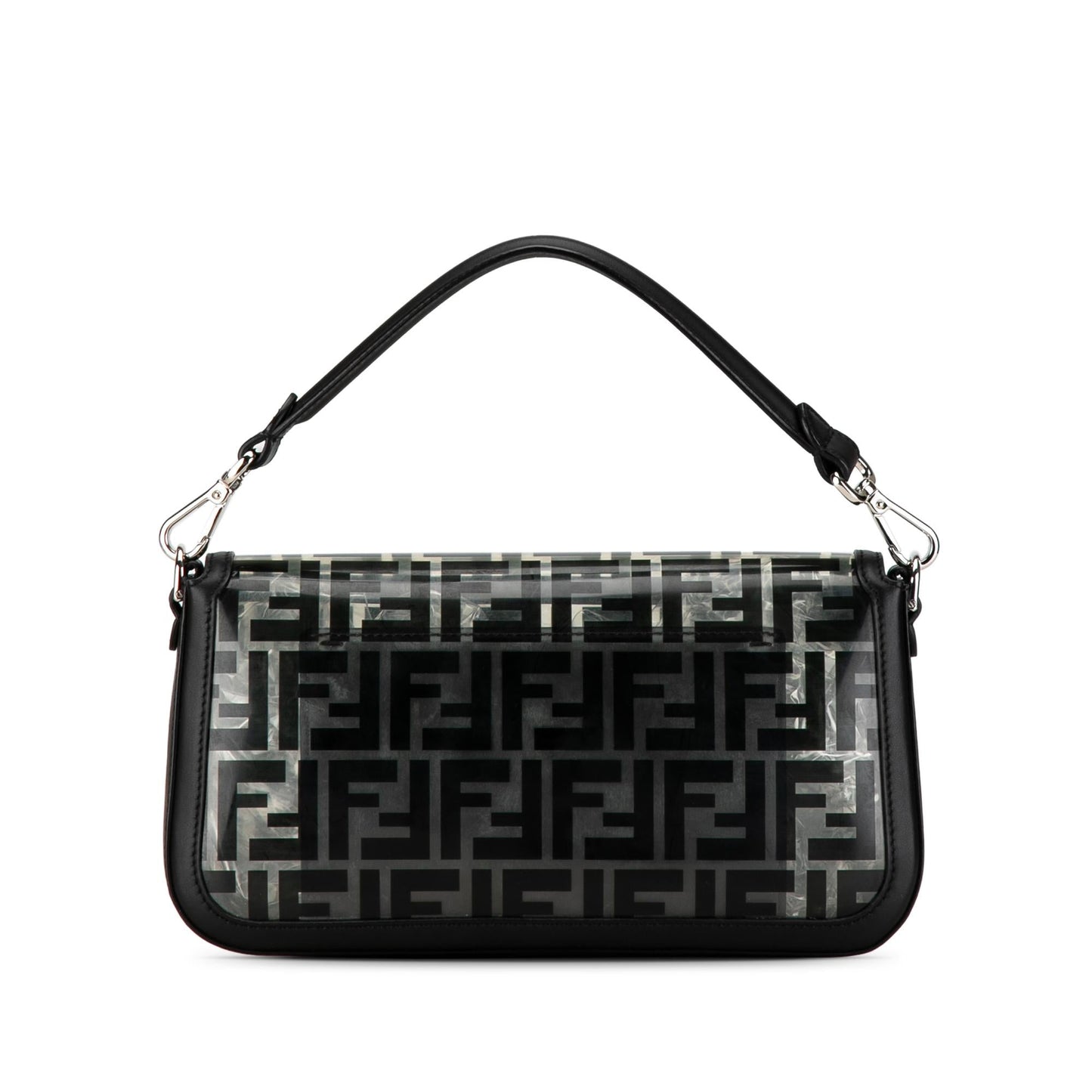 Fendi Large Zucca Embossed Velvet Baguette Satchel