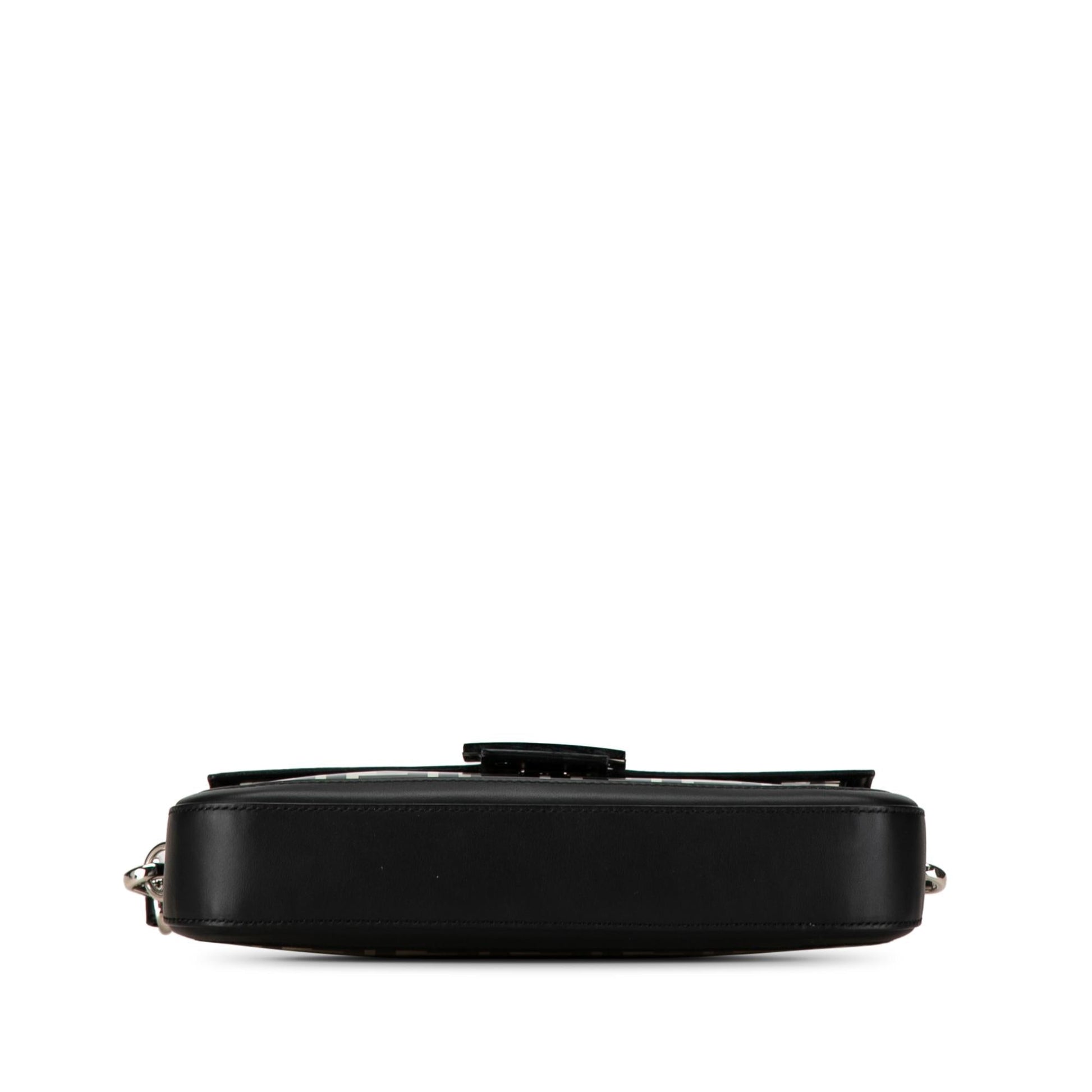 Fendi Large Zucca Embossed Velvet Baguette Satchel