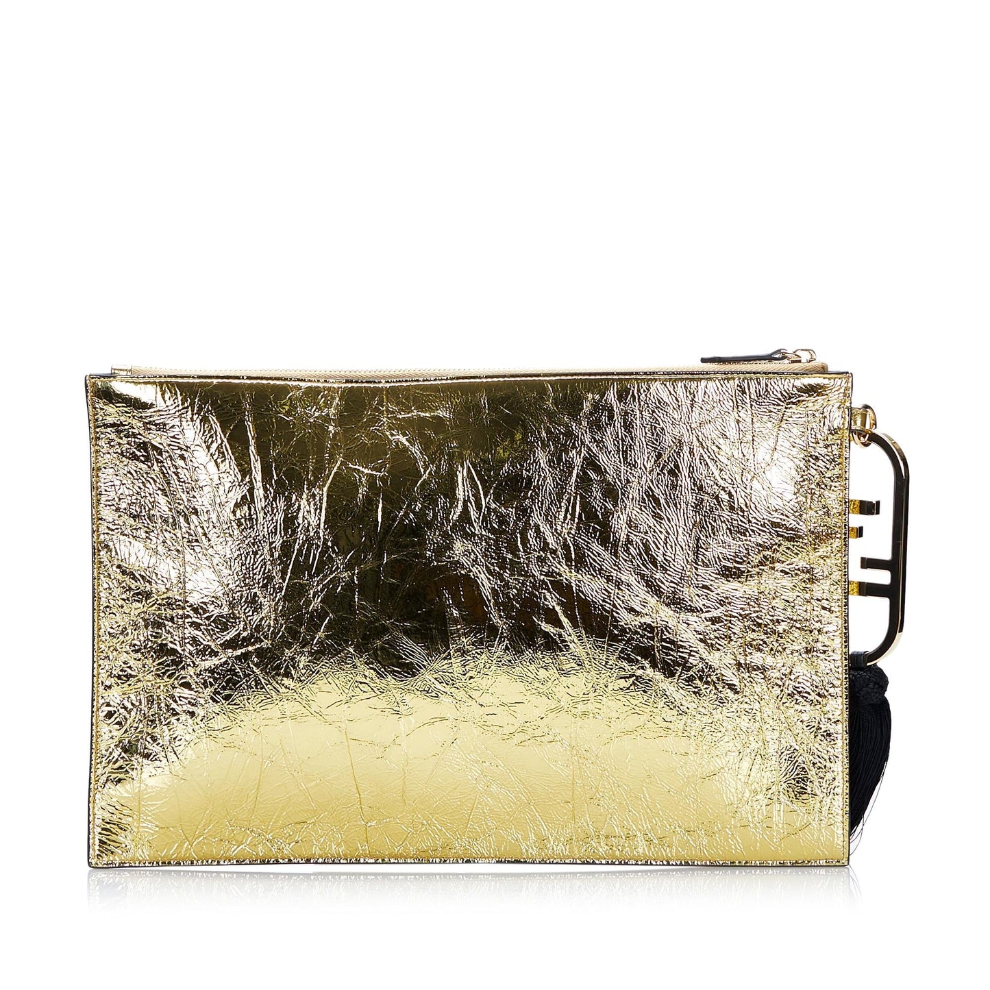 Fendi Metallic FF Tassel Clutch Bag (TuKBOV)